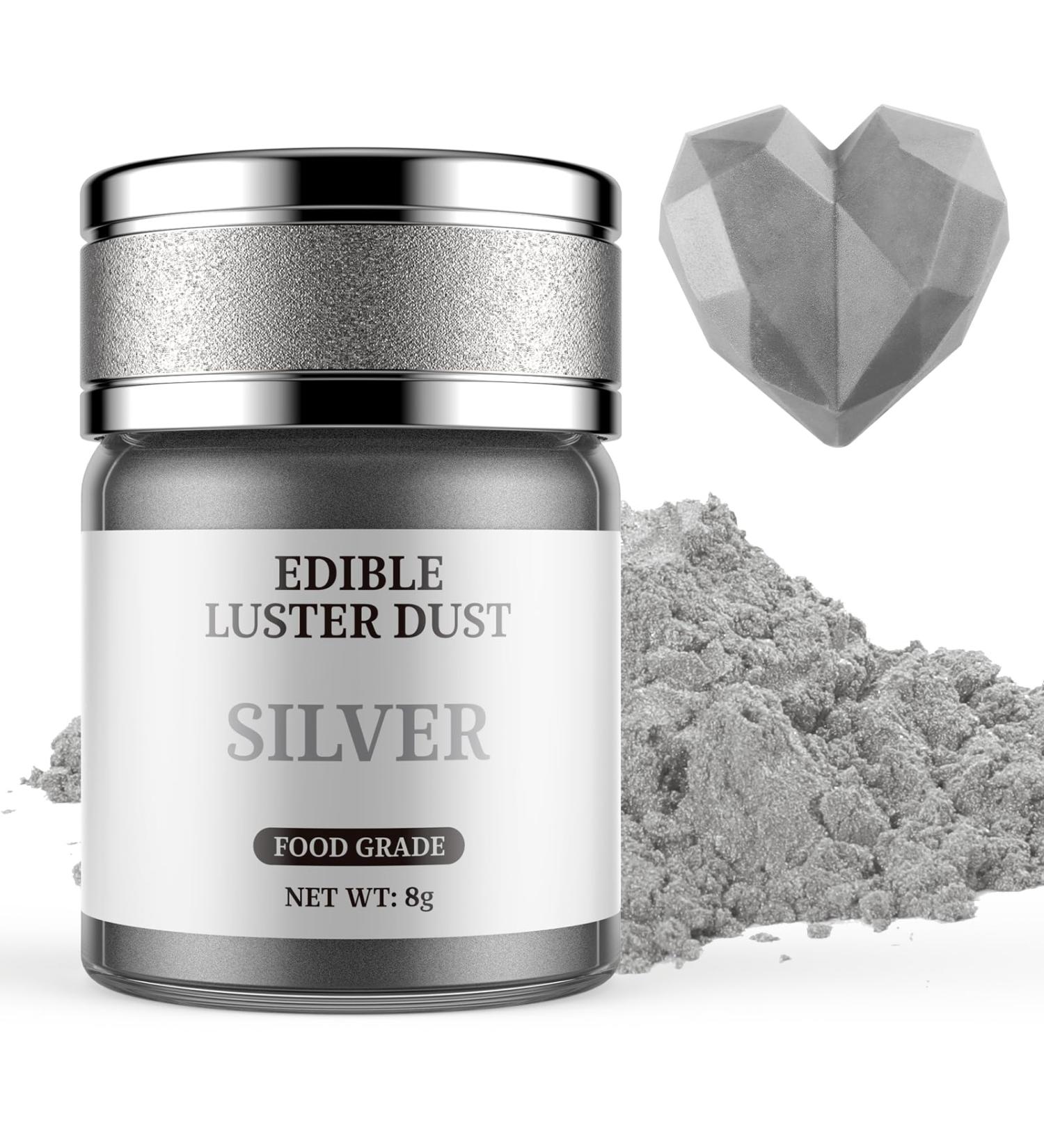 Buy Edible Silver Glitter 8g | WaysRoma Metallic Food Glitter for Drinks & Desserts | Perfect for Chocolate Cupcakes & Easter Cakes - Buy Online on GoSupps.com