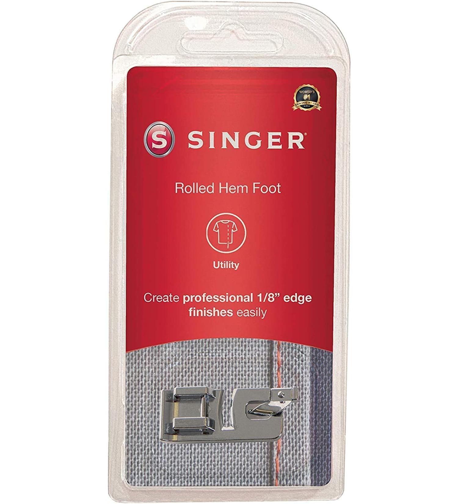 SINGER Narrow Rolled Hem Foot - 1/8 Inch Hem for Low-Shank Sewing Machines - Buy Online on GoSupps.com
