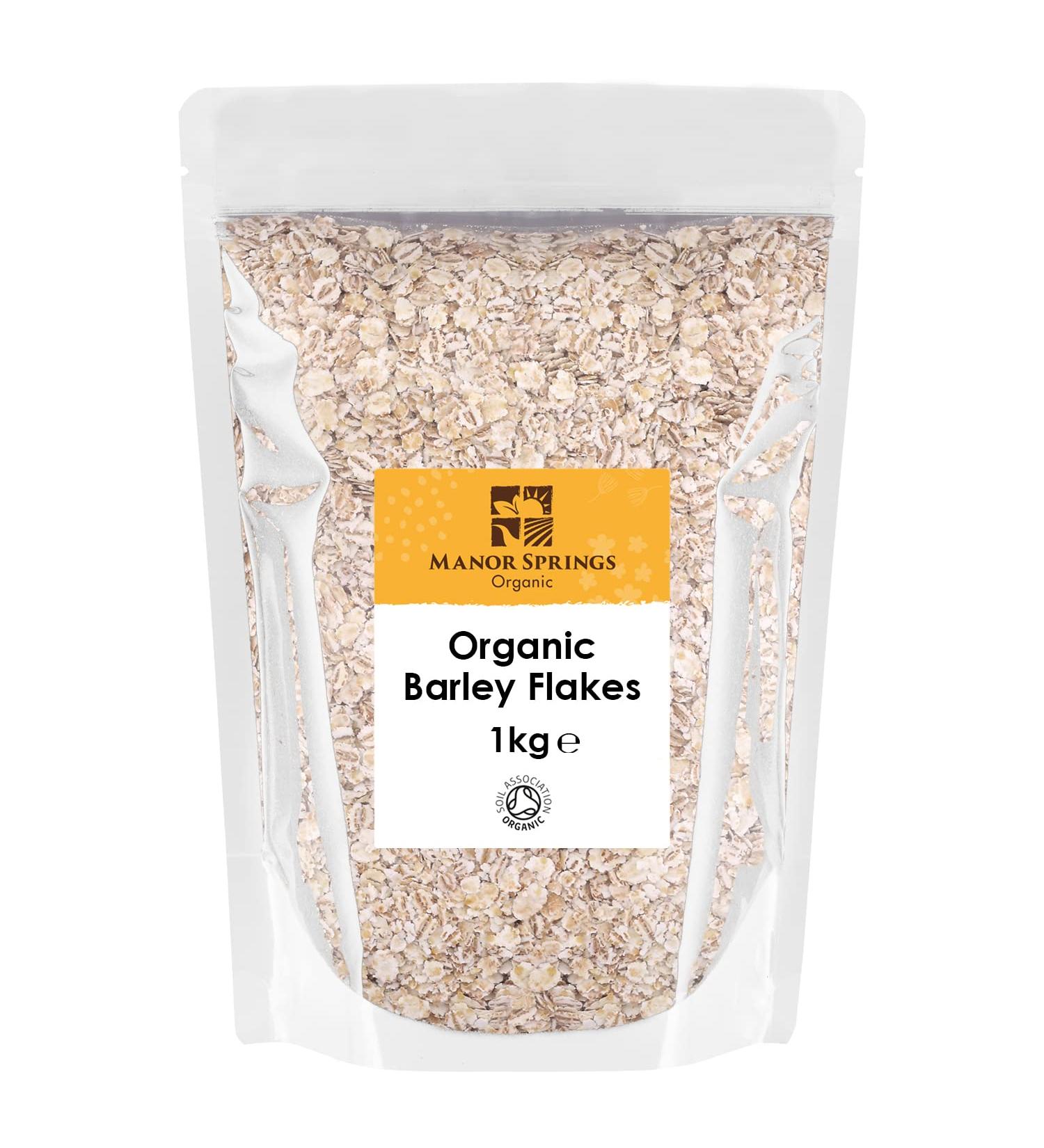 Manor Springs Organic Barley Flakes 1kg - Premium Quality | Shop Now - Buy Online on GoSupps.com