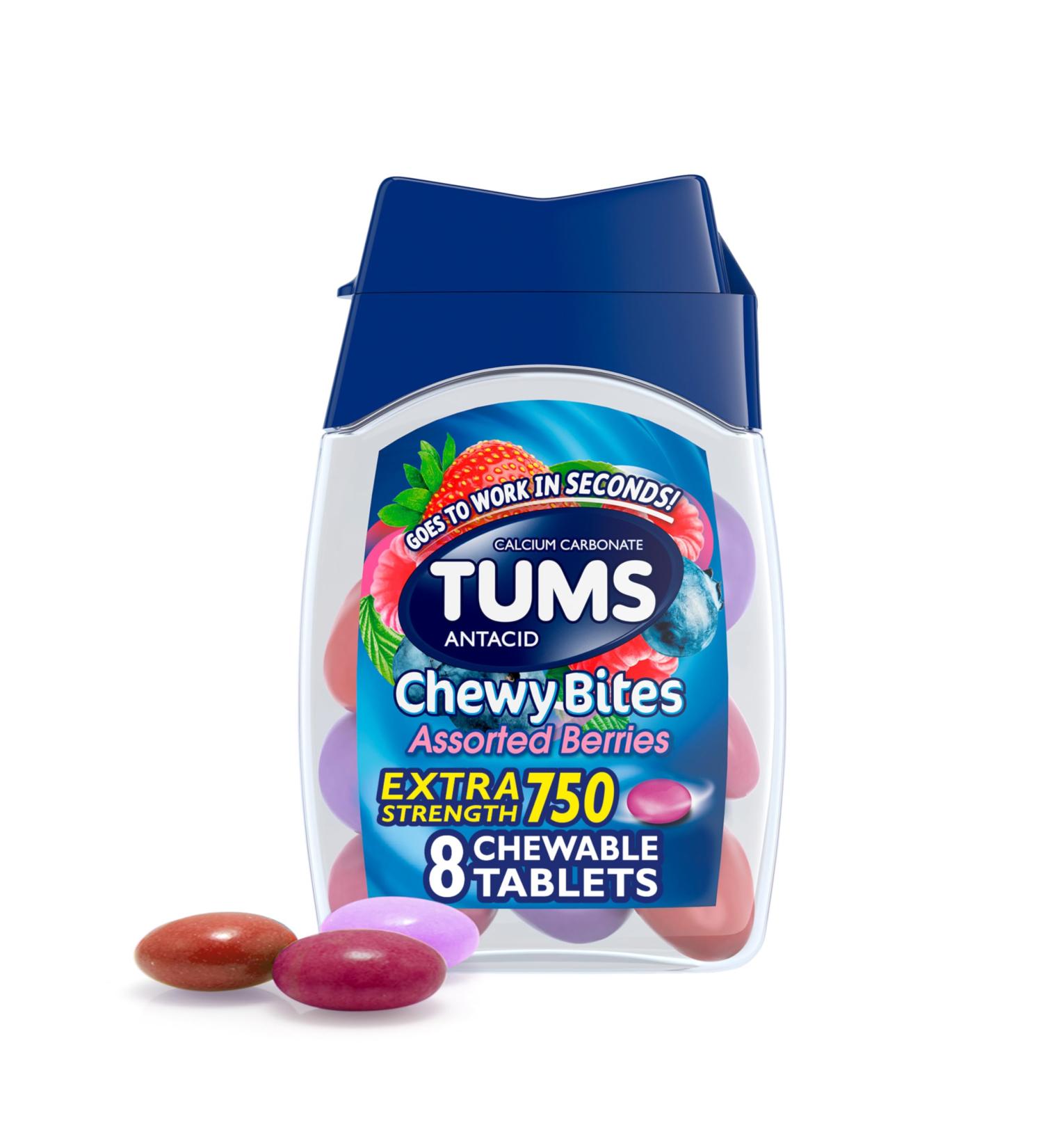 TUMS Chewy Bites Chewable Antacid Tablets - 8 ct - Buy Online on GoSupps.com