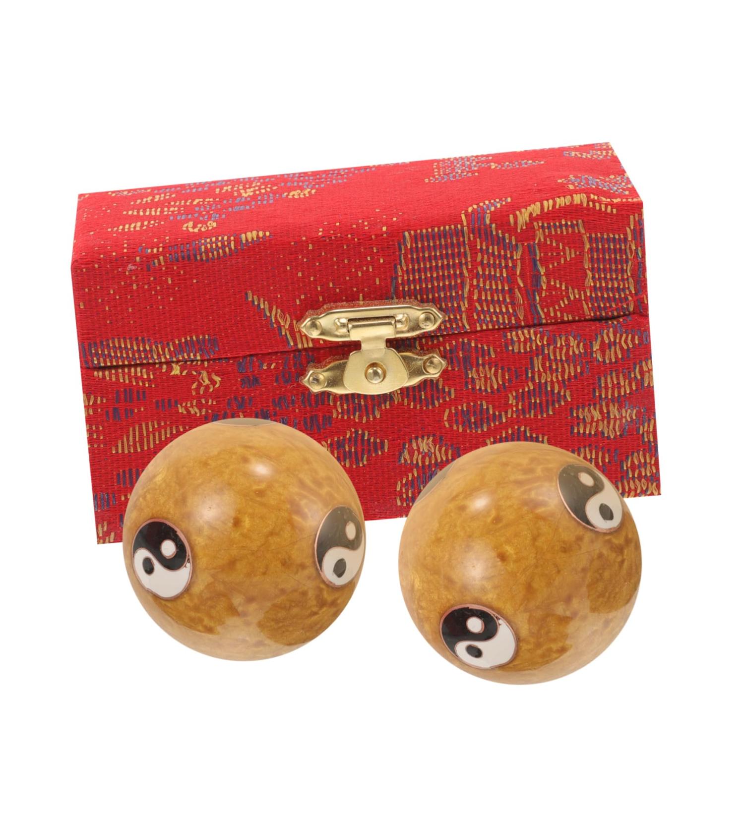 Tovinanna 2-Piece Massage Globe Baoding Balls with Bell | Meditation & Handball Training | Cloisonn Emile Fitness - Buy Online on GoSupps.com