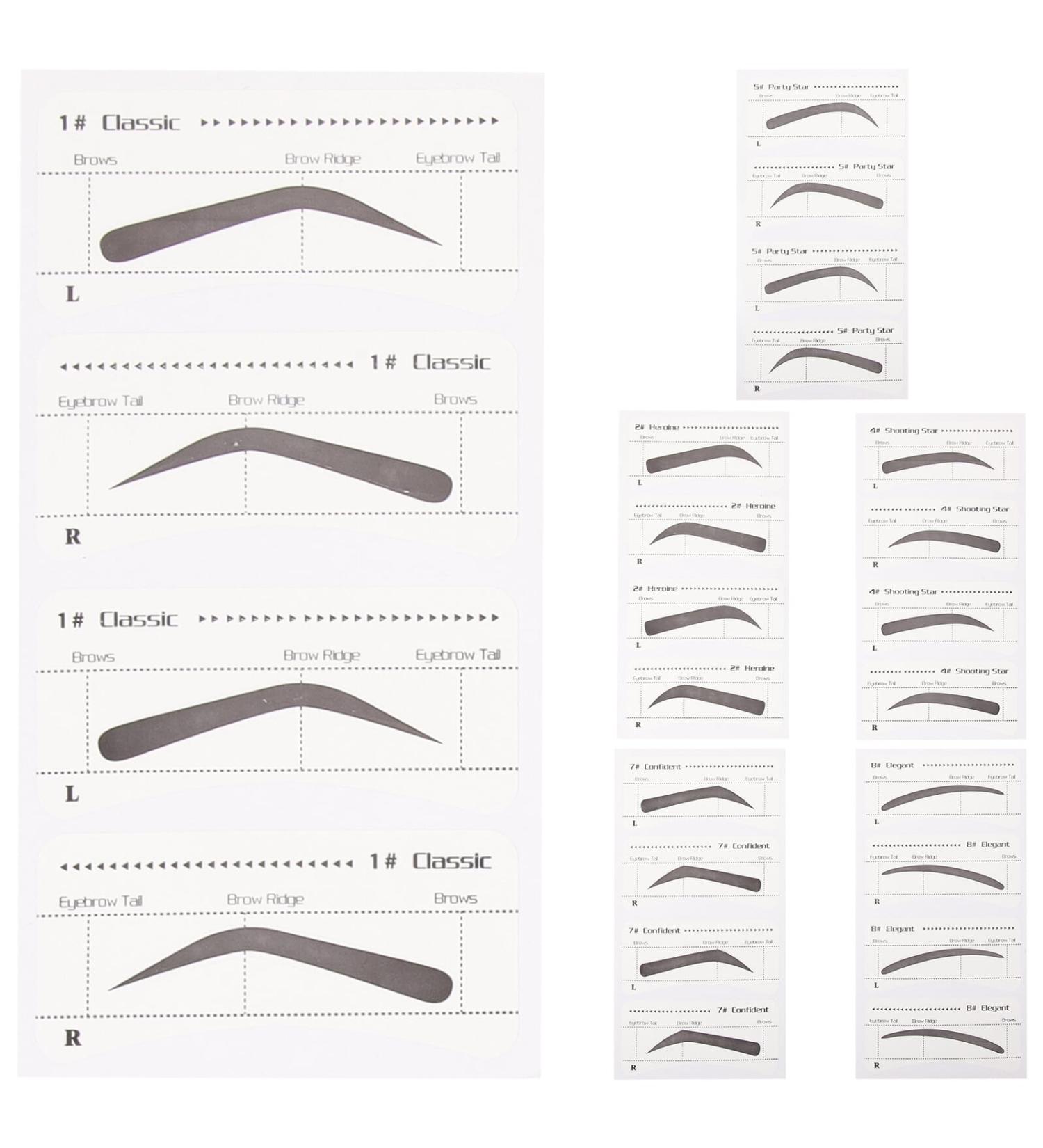 ABOOFAN 6 pi ces Kit de Pochoirs Sourcils Jetables pour Maquillage Femme Mod les Vari s pour Dessin Pr cis et Pratique Autocollants Sourcils Confortables et Faciles Utiliser - Buy Online on GoSupps.com