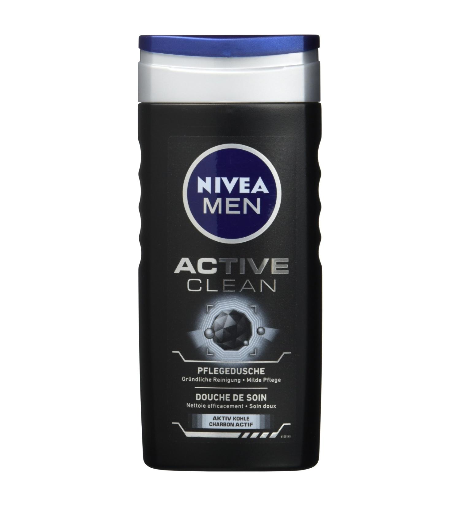 NIVEA MEN NIVEA Men Shower Gel for Body Face and Hair - 250 ml - Active Clean