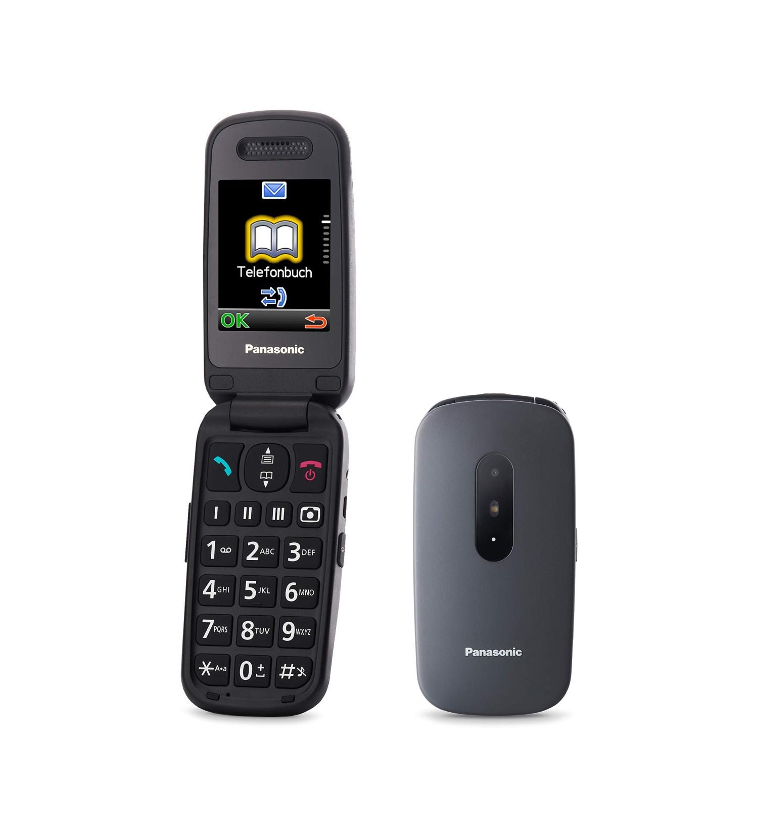 Panasonic KX-TU446EXG Senior Cell Phone - Shockproof SOS Button Large Display & Keys - No Contract - Gray - Buy Online on GoSupps.com