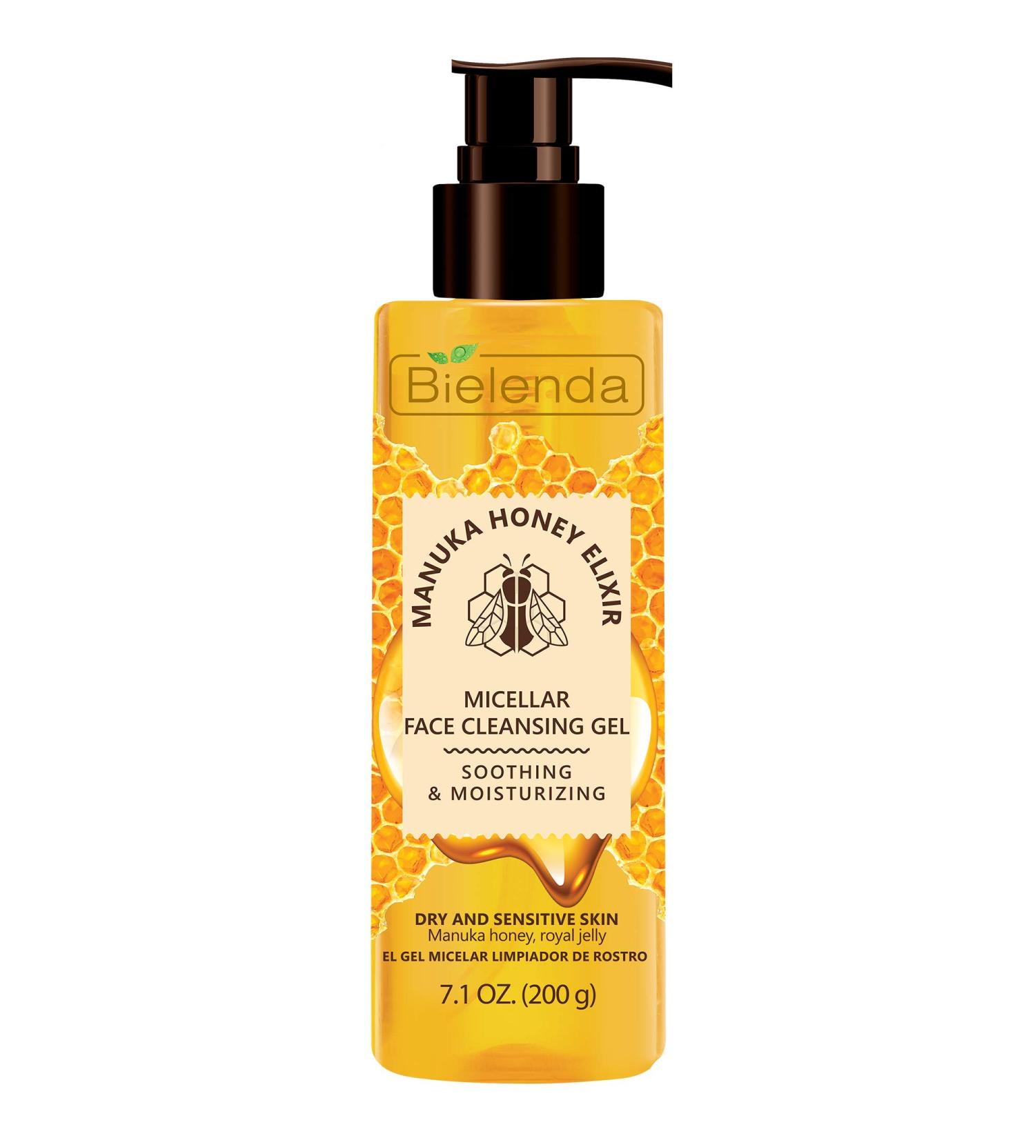Buy Bielenda Manuka Honey Micellar Face Cleansing Gel - Best International Shipping - Gentle & Effective Cleansing - Buy Online on GoSupps.com