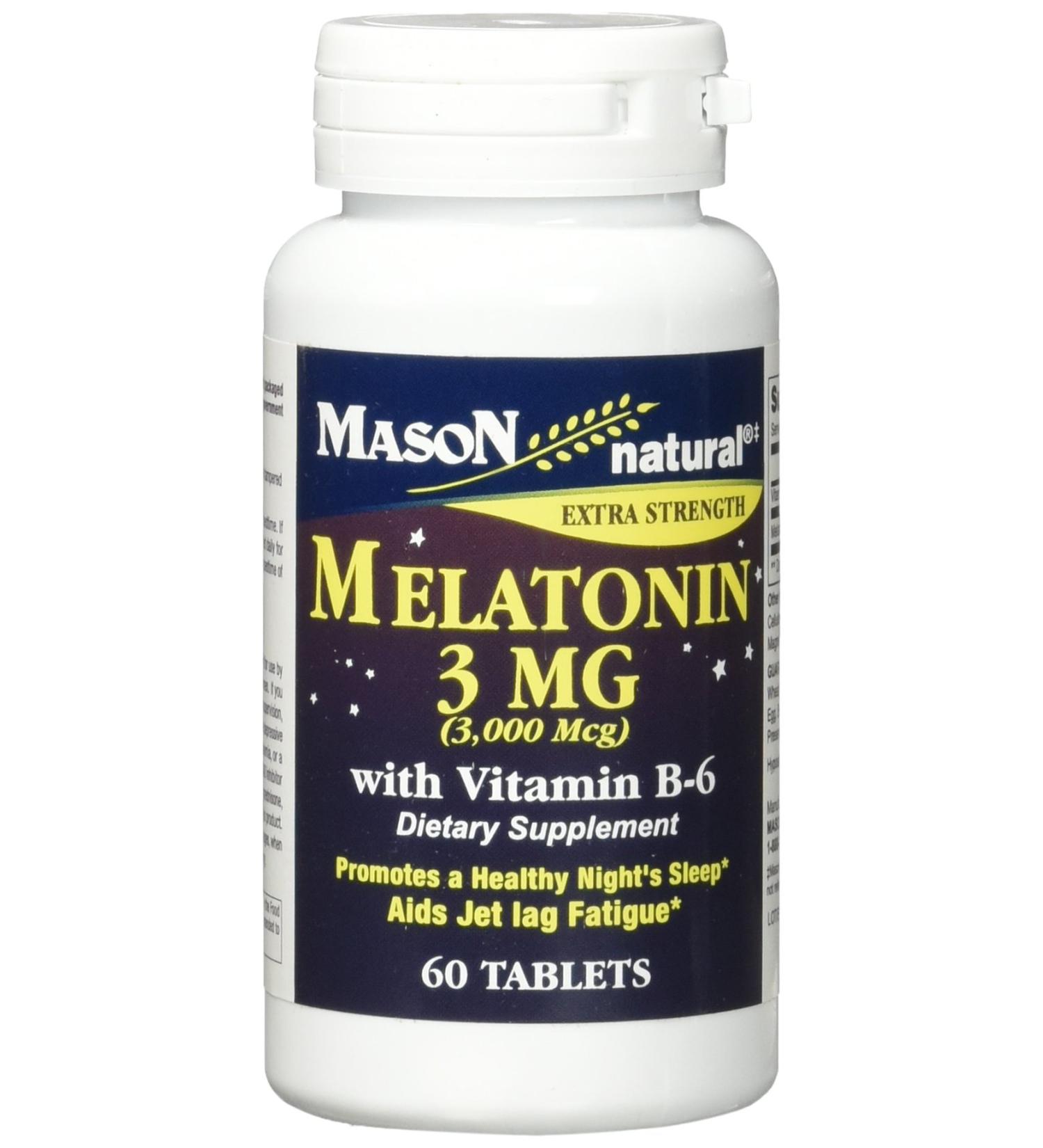 Mason Natural Melatonin 3 mg 60 Tablets