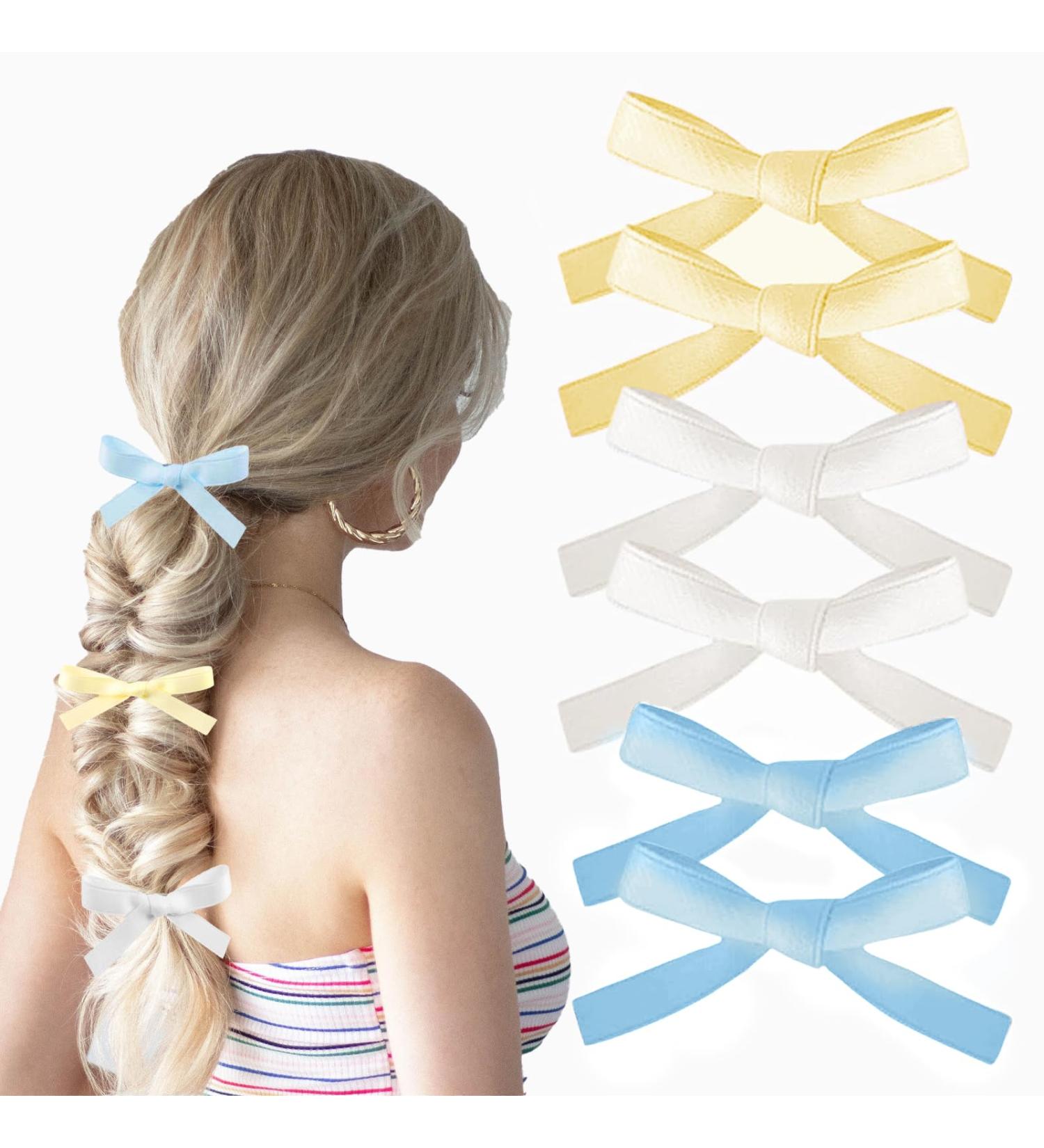 Mezrkuwr 6 Pieces Bow Hair Clips Accessories for Women Girls Toddlers Alligator Hair Bow Clips Hair Clips for Teens Kids Bow Color2 - Buy Online on GoSupps.com