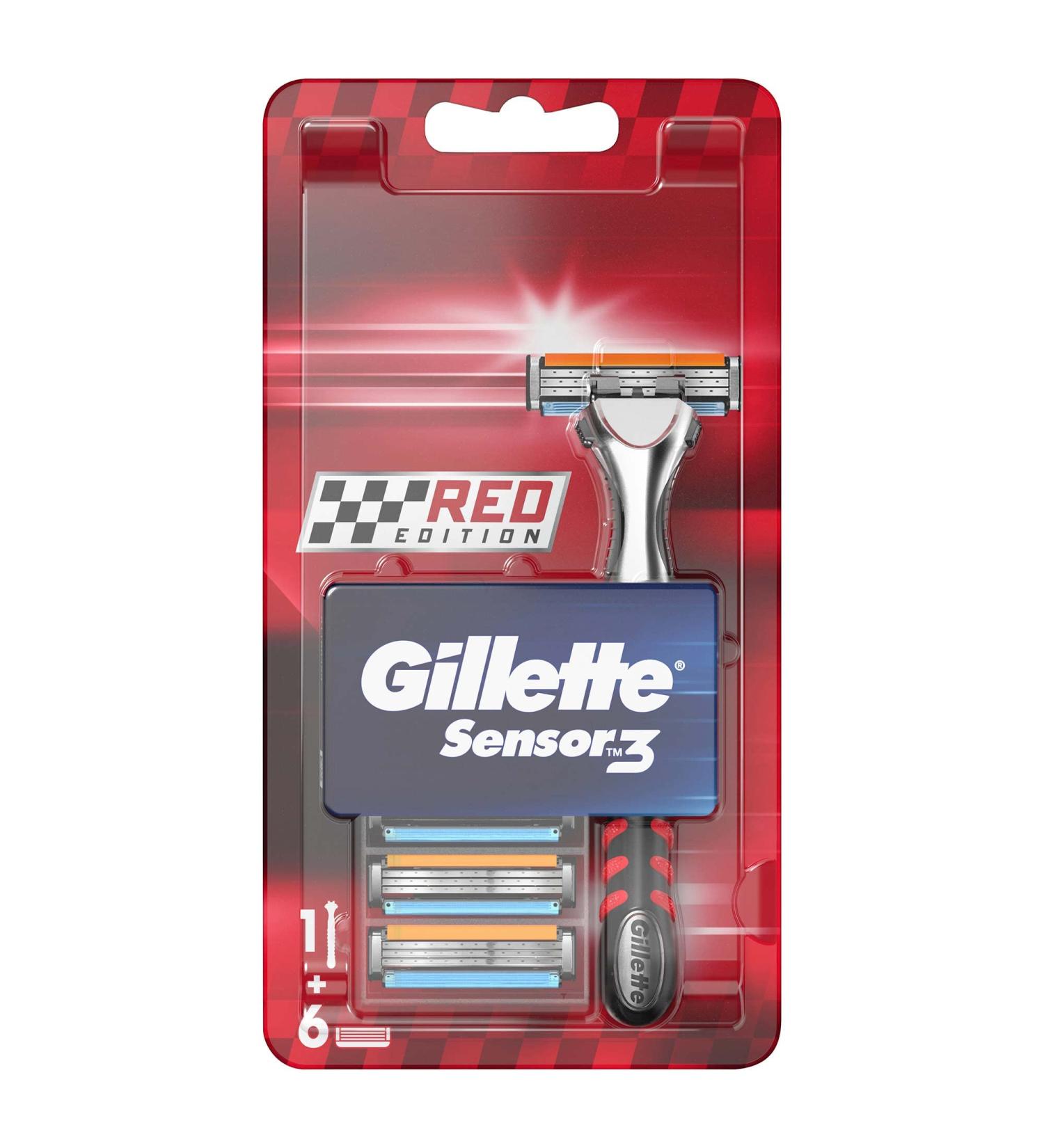 Buy Gillette Sensor3 Red Edition - Premium Shaving Experience | Fast International Shipping - Buy Online on GoSupps.com