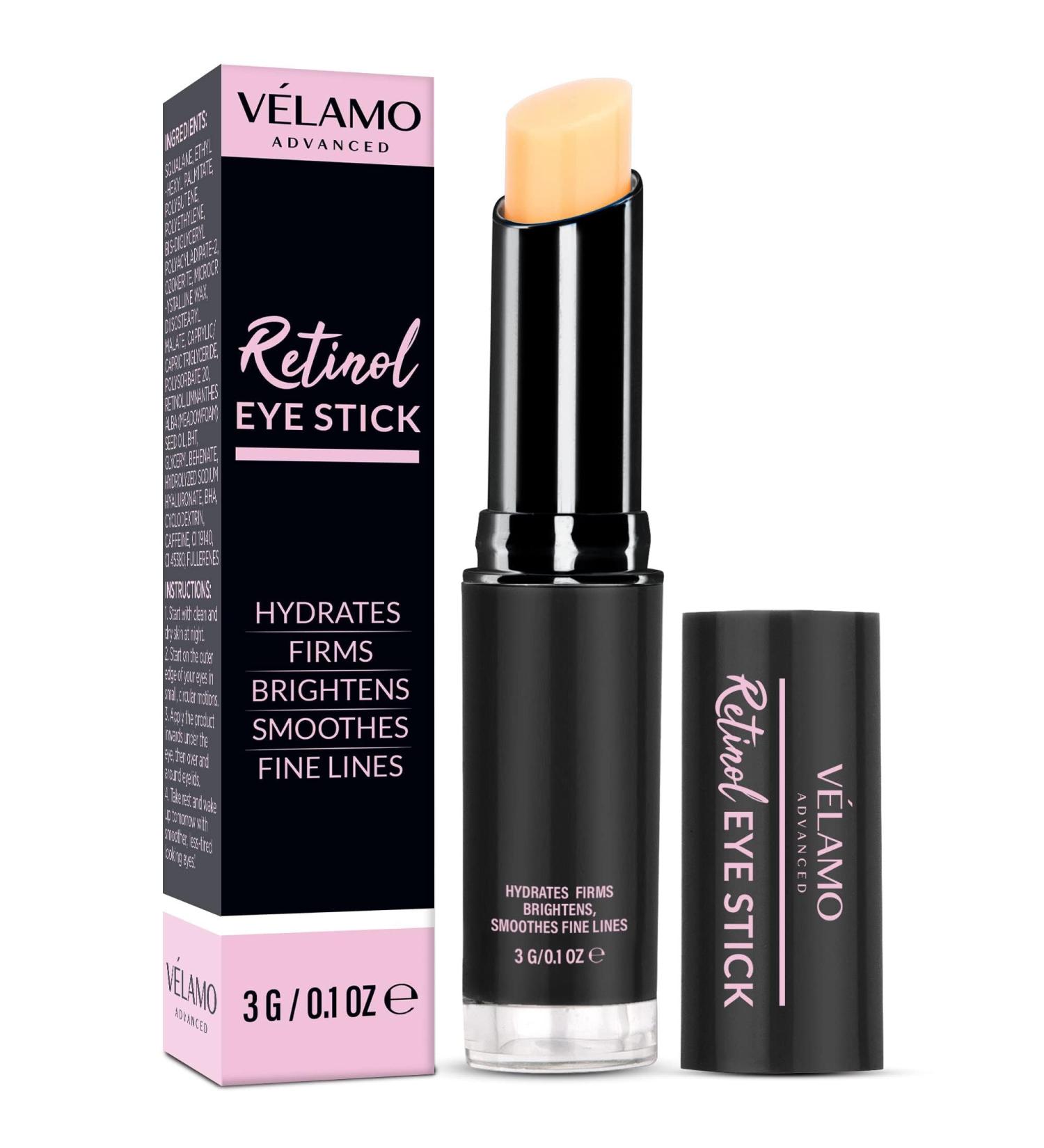 VELAMO Advanced Retinol Eye Stick with Caffeine - Dark Circle & Puffiness Treatment - Anti Aging Eye Cream - Visible Results in 3-4 Weeks - 0.1 oz (Pack of 1) - Buy Online on GoSupps.com