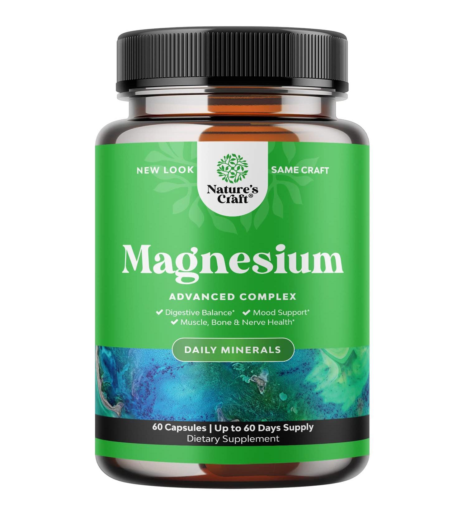 High Absorption Magnesium Complex Supplement - Pure Magnesium Citrate 500mg with Oxide for Sleep, Digestion & Mood Support - 500mg Capsules - Buy Online on GoSupps.com