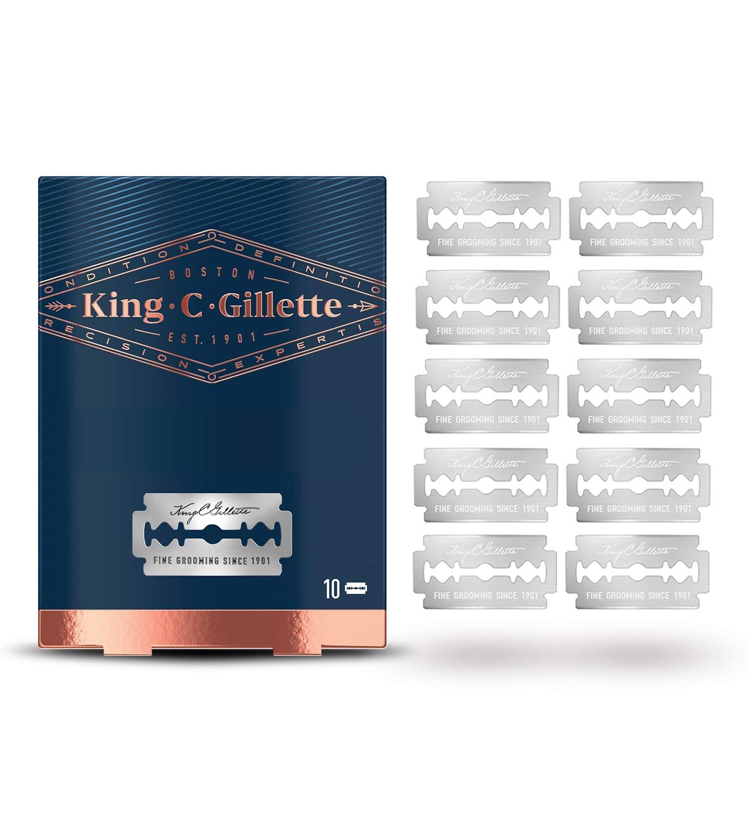 King C. Gillette Men's Razor Blades - 10 Pack | Perfect Gift Ideas for Men & Dads | Shop Internationally - Buy Online on GoSupps.com