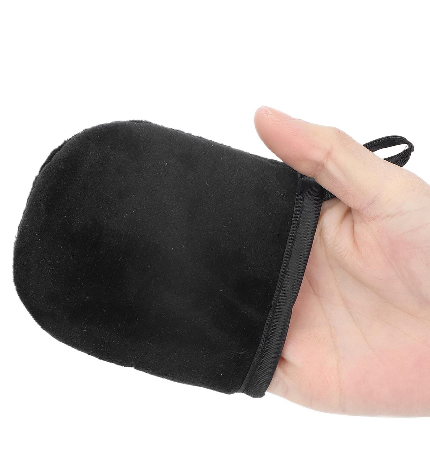 Self Tanning Mitt Applicator - Flocking Tanning Mitts & Gloves for Sunless Tanner | Black Self Tan Lotion Essentials - Buy Online on GoSupps.com
