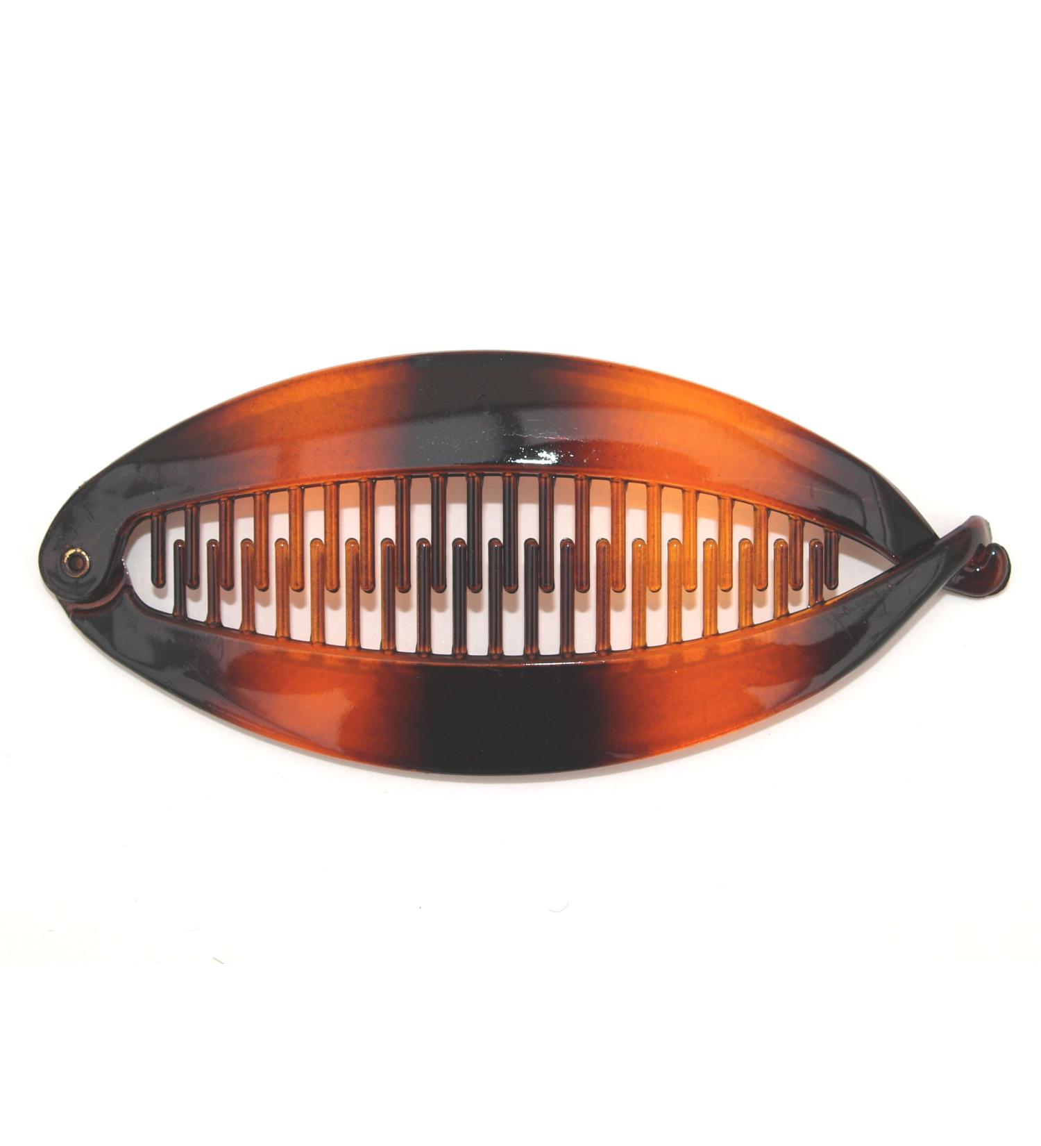 14cm Tort Brown Banana Fish Clip Ladies Girls Hair Clip