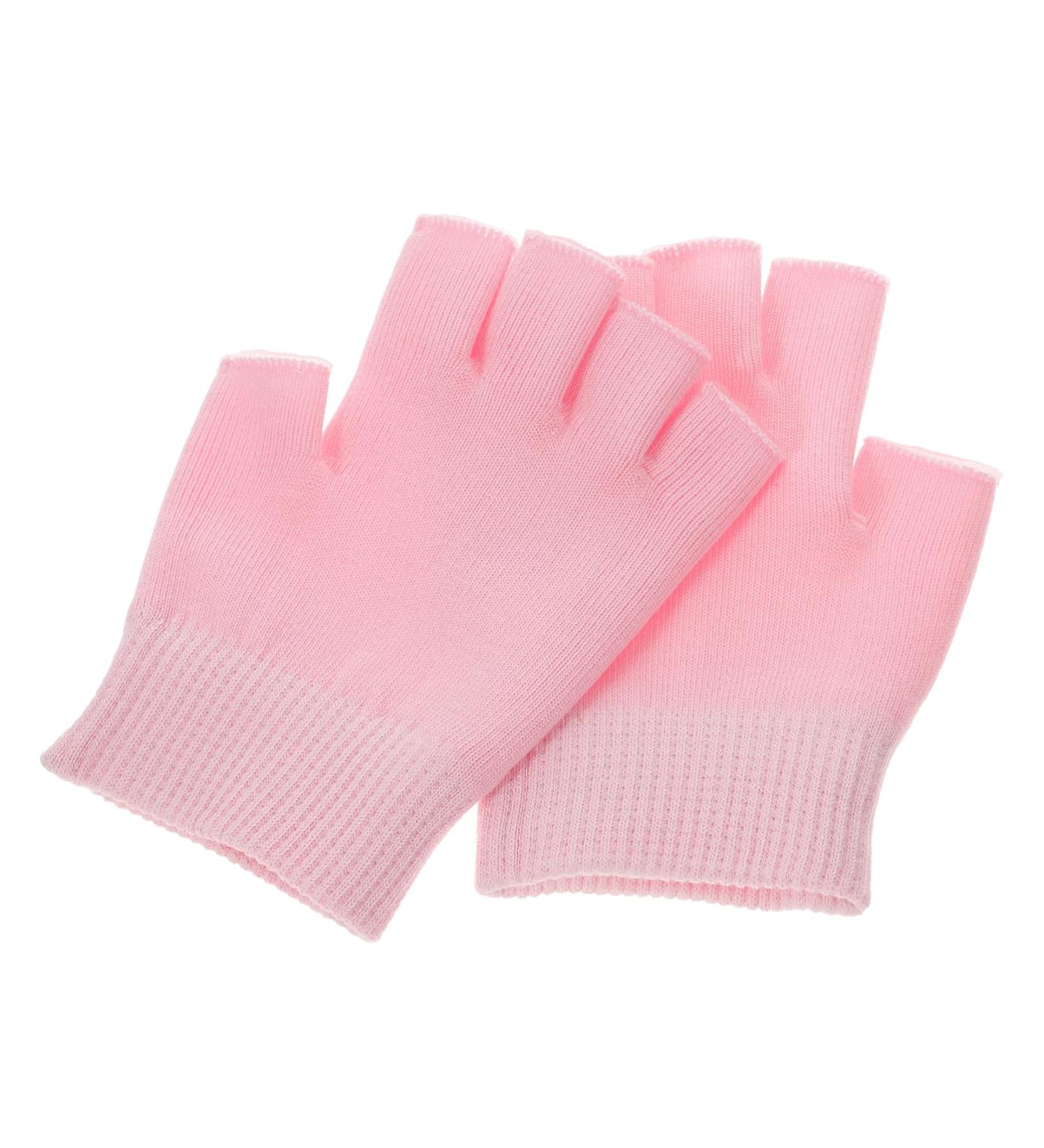 Housoutil 1 Pair Gel Manicure Gloves for Men Elastic Moisturizing Gel Mittens Gel Gloves Moisturizing Fingerless Glove Spa Glove Moisturizing Gloves Gel Mitten Hand Lotion Miss Pink - Buy Online on GoSupps.com
