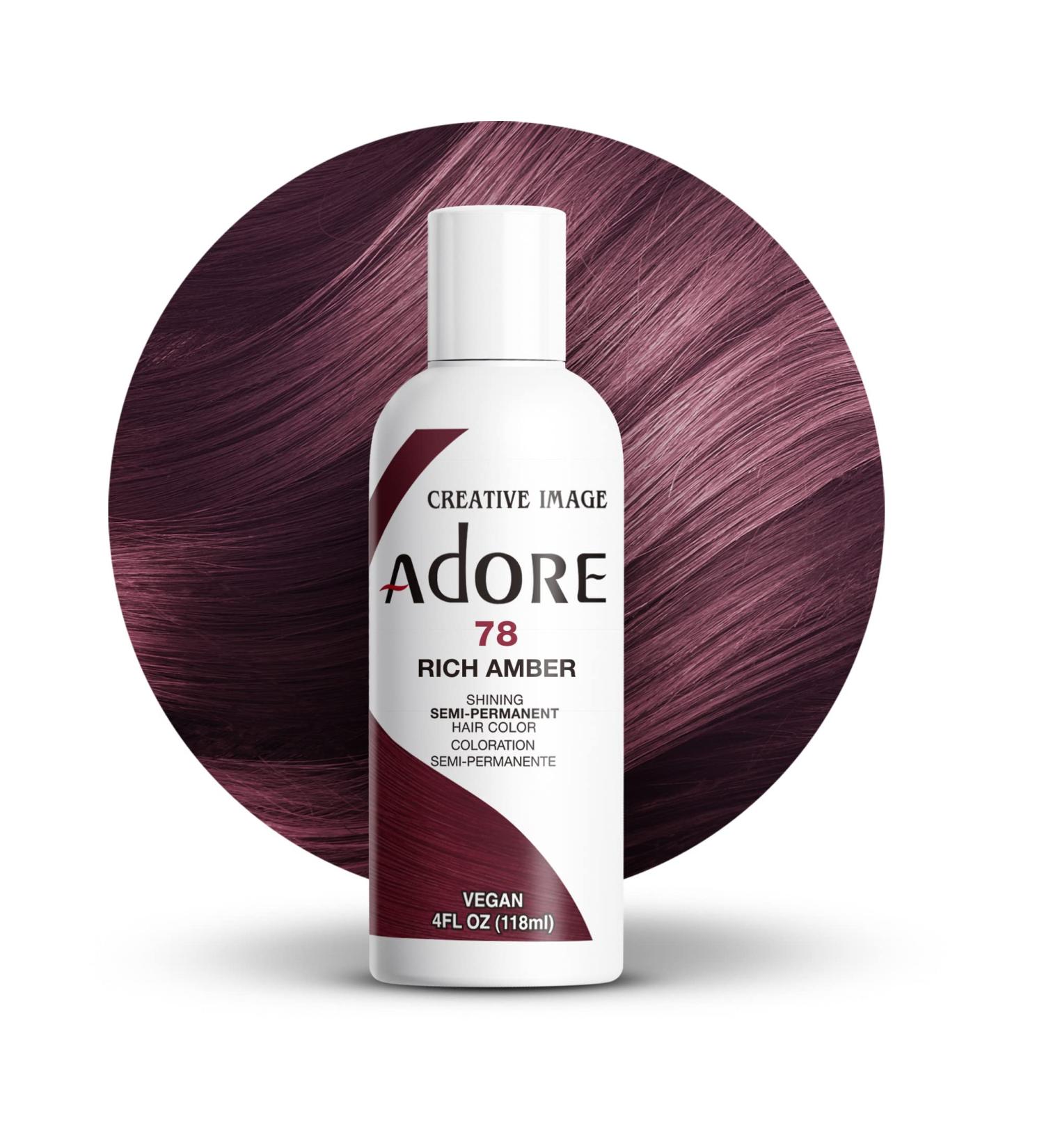 Adore Shining Semi Permanent Hair Colour 78 Rich Amber 78 Rich Amber 118 ml (Pack of 1) - Buy Online on GoSupps.com