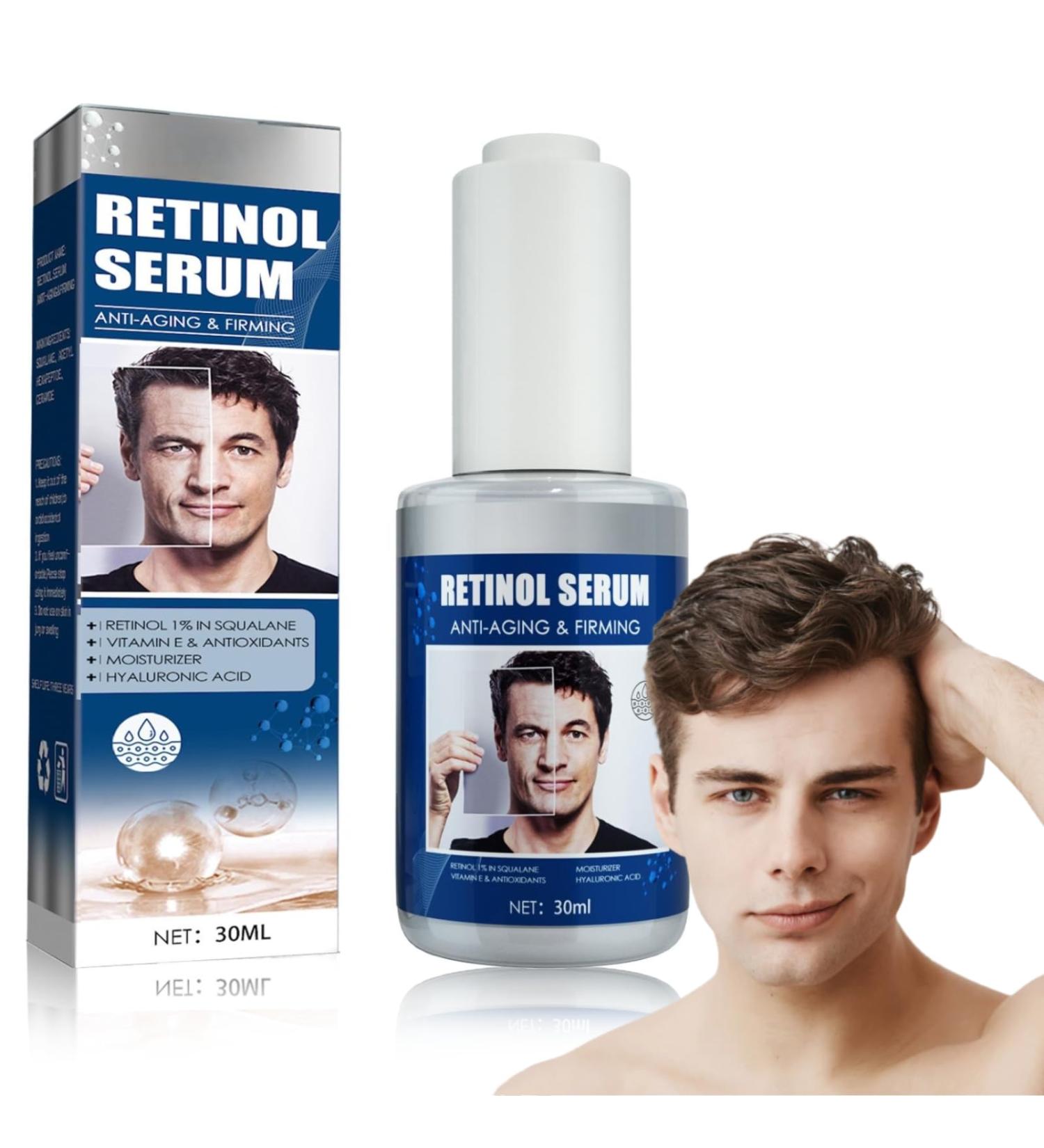 TBeautfave Retinol Serum for Men High Strength Anti-Aging Serum with Hyaluronic Acid Retinol Moisturiser Serum Face Serum for Fine Line and Wrinkles Skin Repair Serums Skincare - Buy Online on GoSupps.com