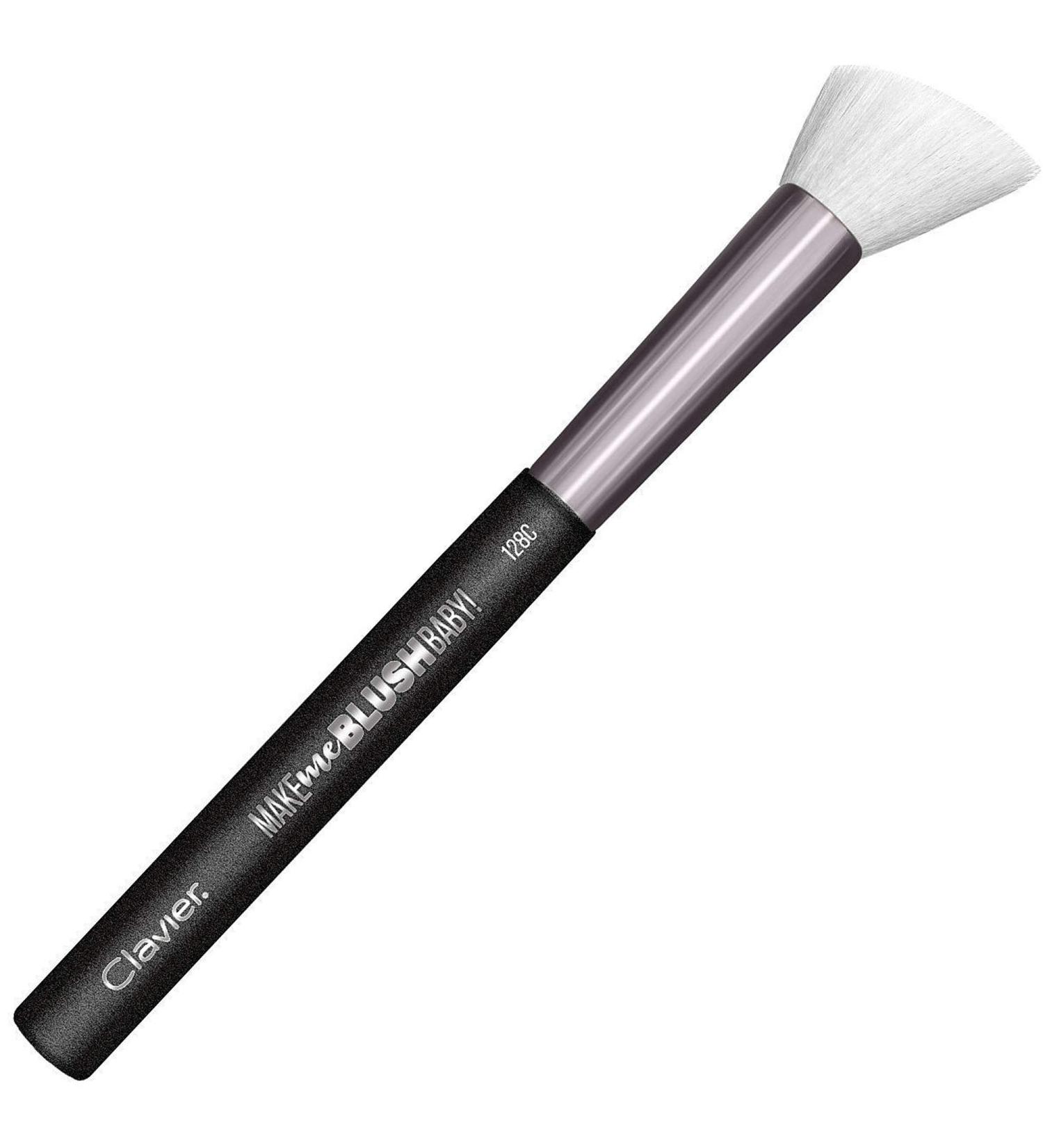 Clavier 'Make Me Blush Baby!' Beveled Blush Brush - Natural Blush Bronzer & Highlighter Application - 32g 165mm Long Premium Wooden Handle - Buy Online on GoSupps.com