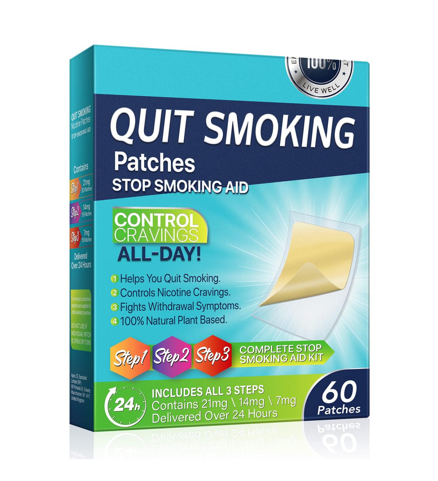 Quit Smoking with 3-in-1 Patches (8 Weeks Kit) - 60 Count - Buy Online on GoSupps.com