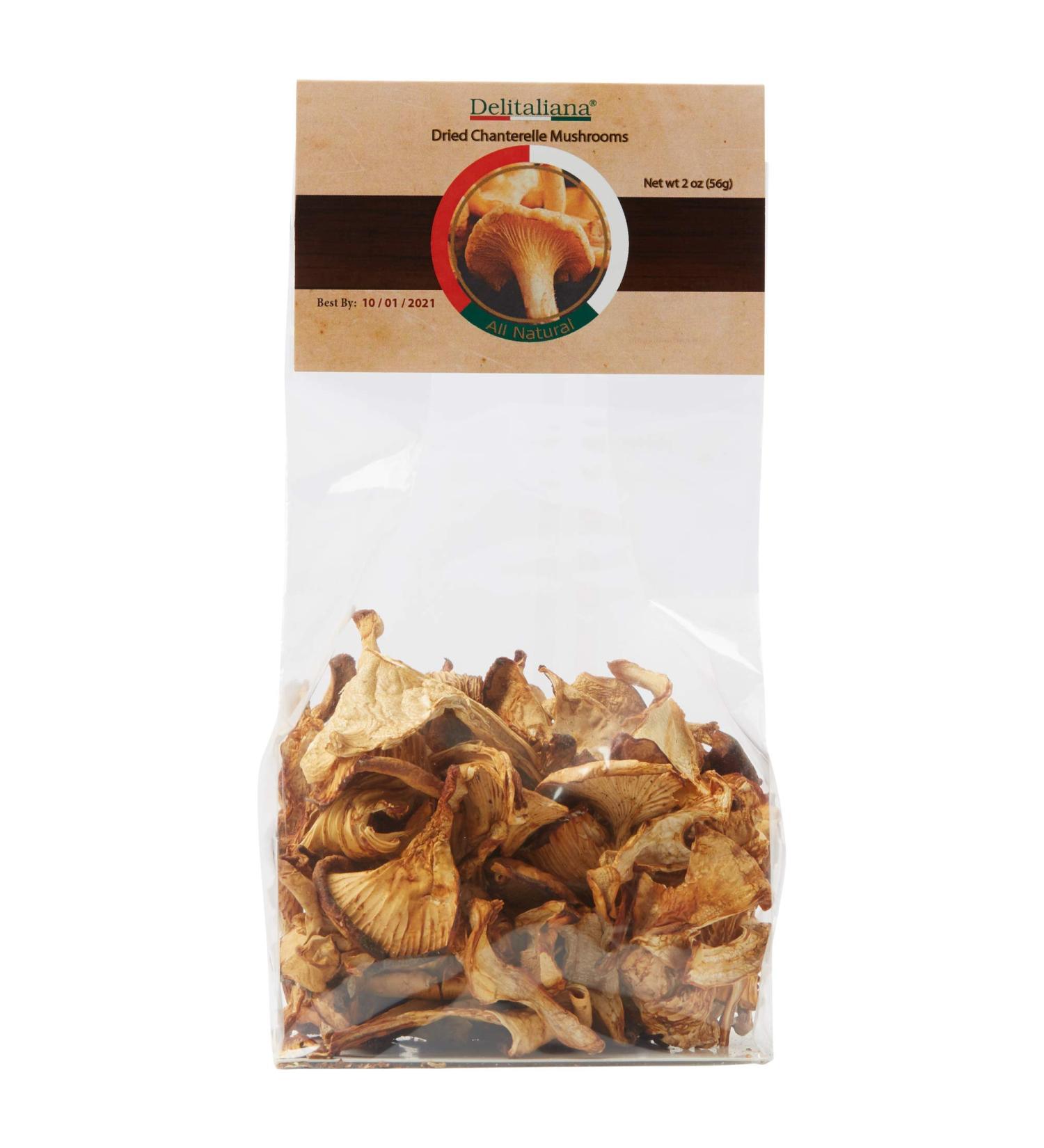 Dried Chanterelle Mushrooms - 2 oz | Premium Quality Fungi for Cooking and Seasoning - Buy Online on GoSupps.com