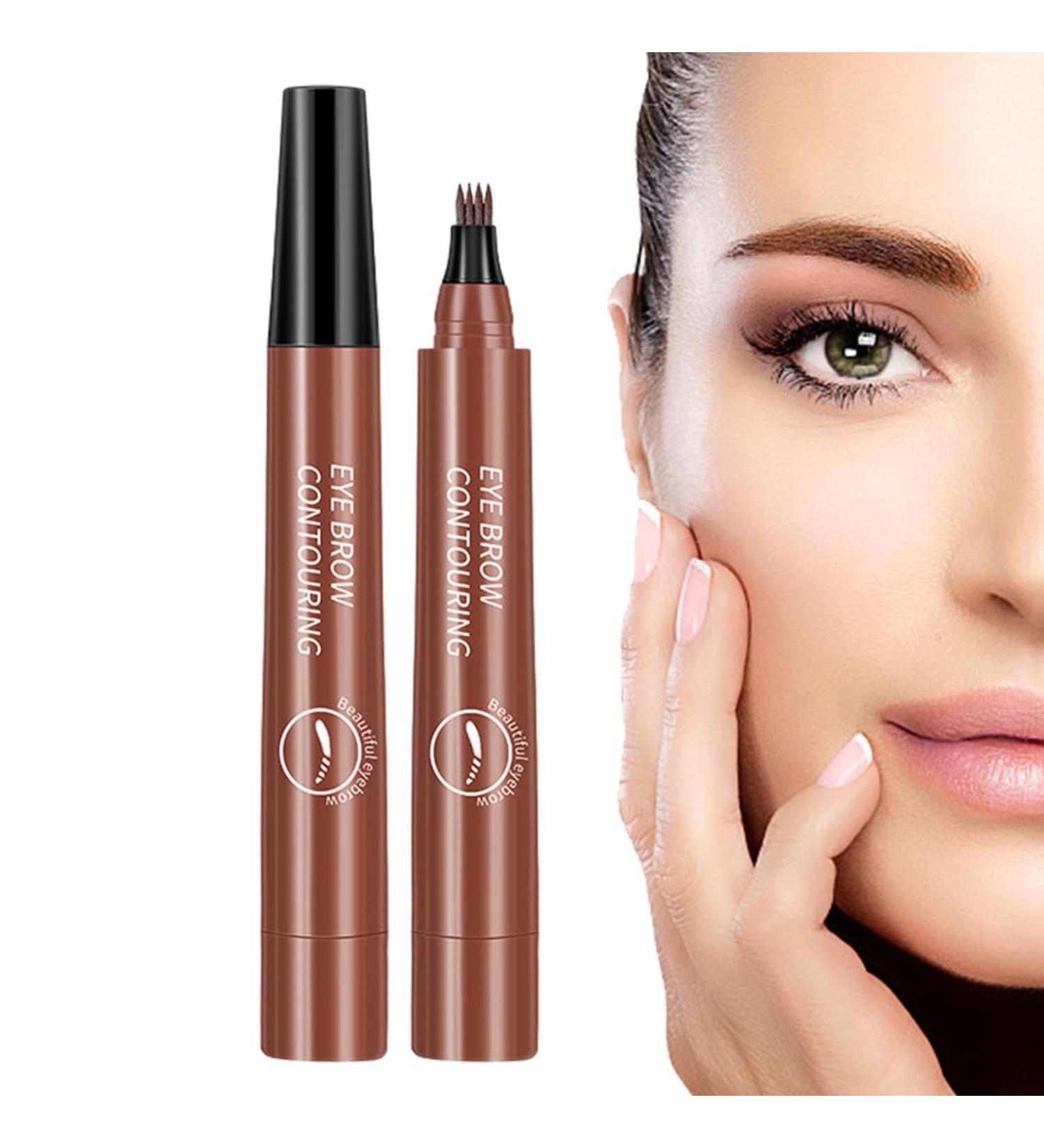  Kasmole 4 Point Eyebrow Pencil Waterproof 4 Point Eyebrow Pen | Nature Eyebrow Pencil Brow Pen for Wild Brow Quick Dry No Smudges Liquid Long Lasting Kasmole - Buy Online on GoSupps.com