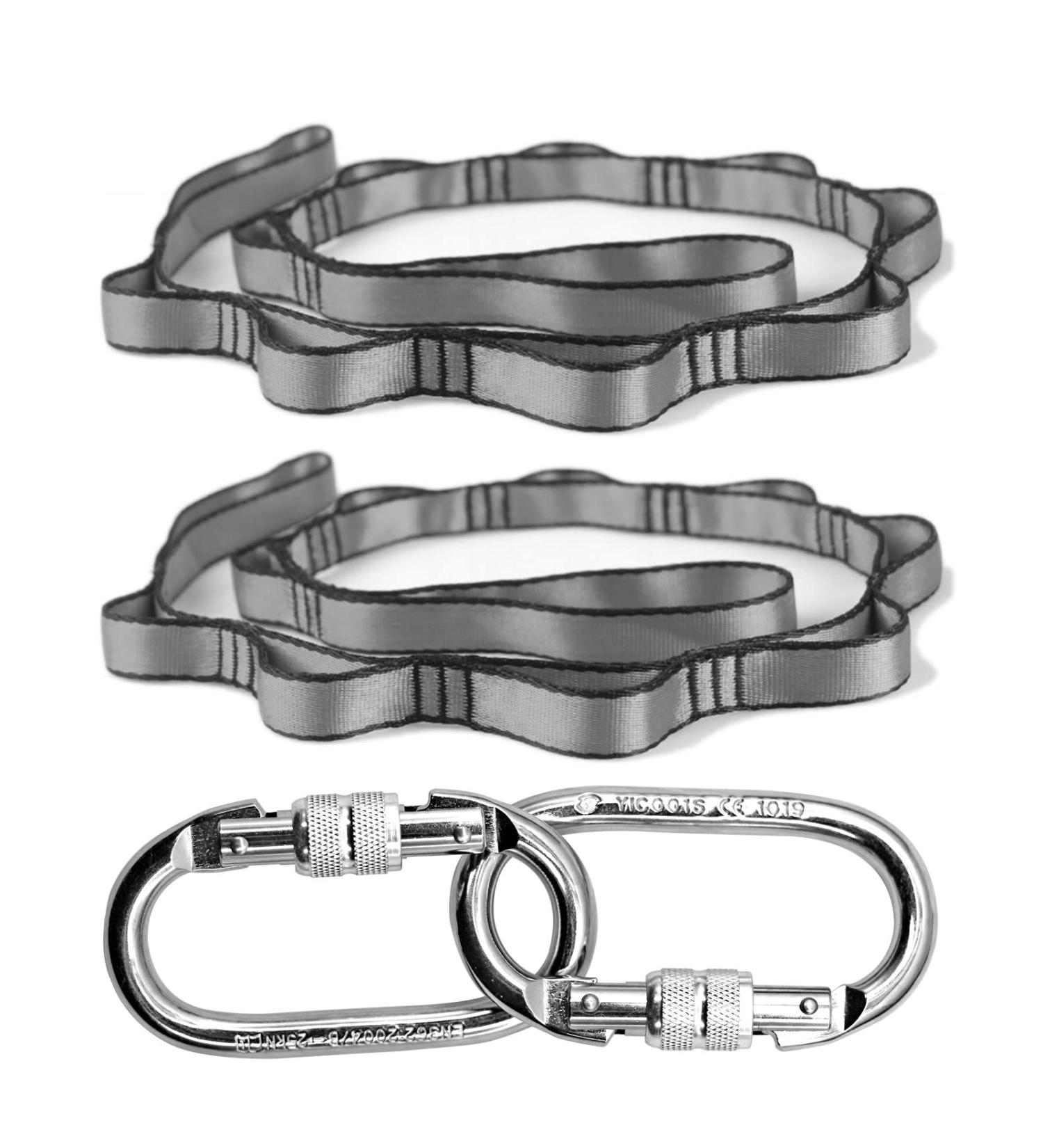 PRIOR FITNESS Yoga Straps Aerial Silk Hardware Set - for Aerial Hammock & Yoga Swing Pilates - Daisy Chain Carabiner Included - Buy Online on GoSupps.com