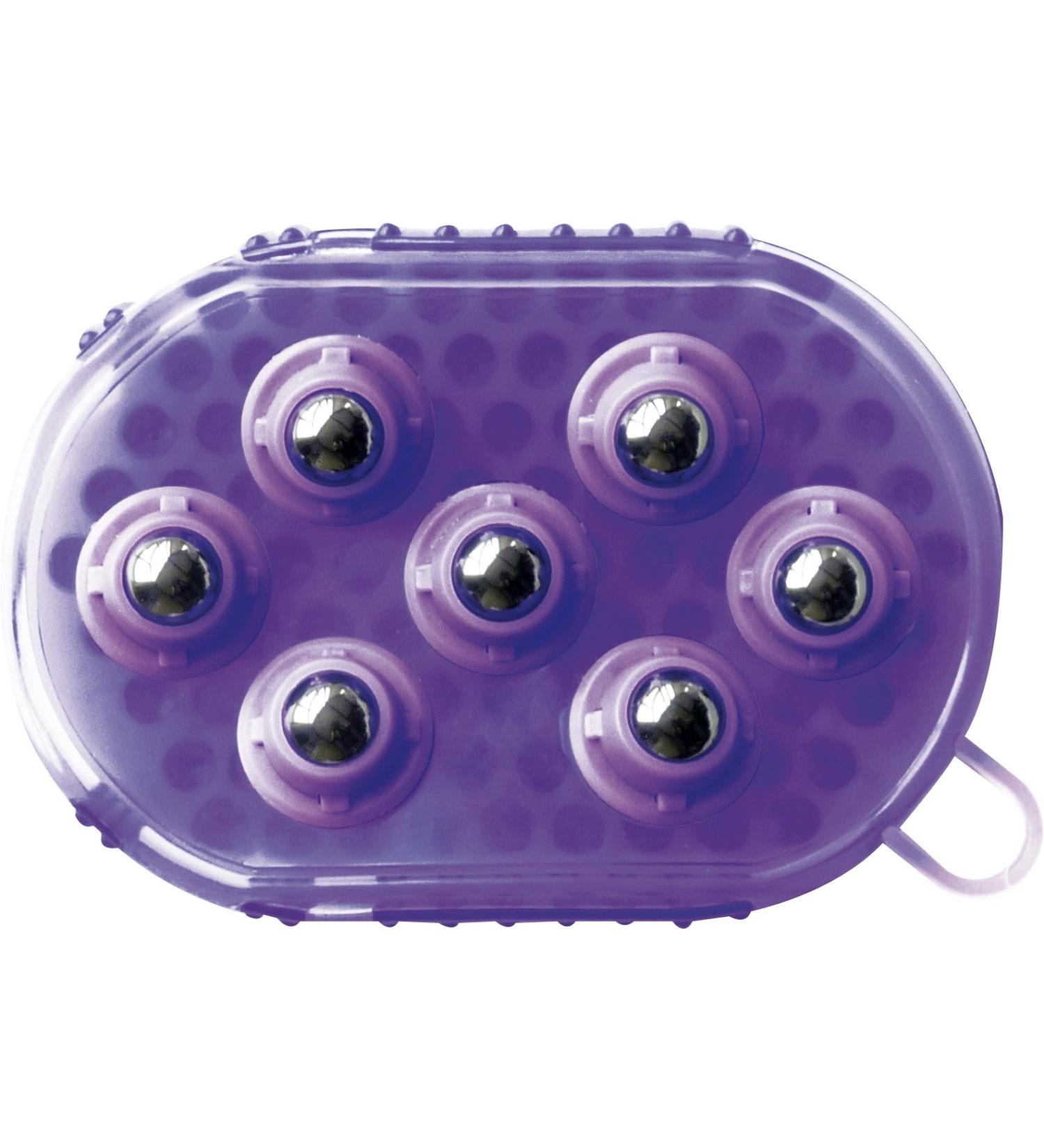 EKKIA 2 in 1 cleaning glove curry comb and massage. Purple