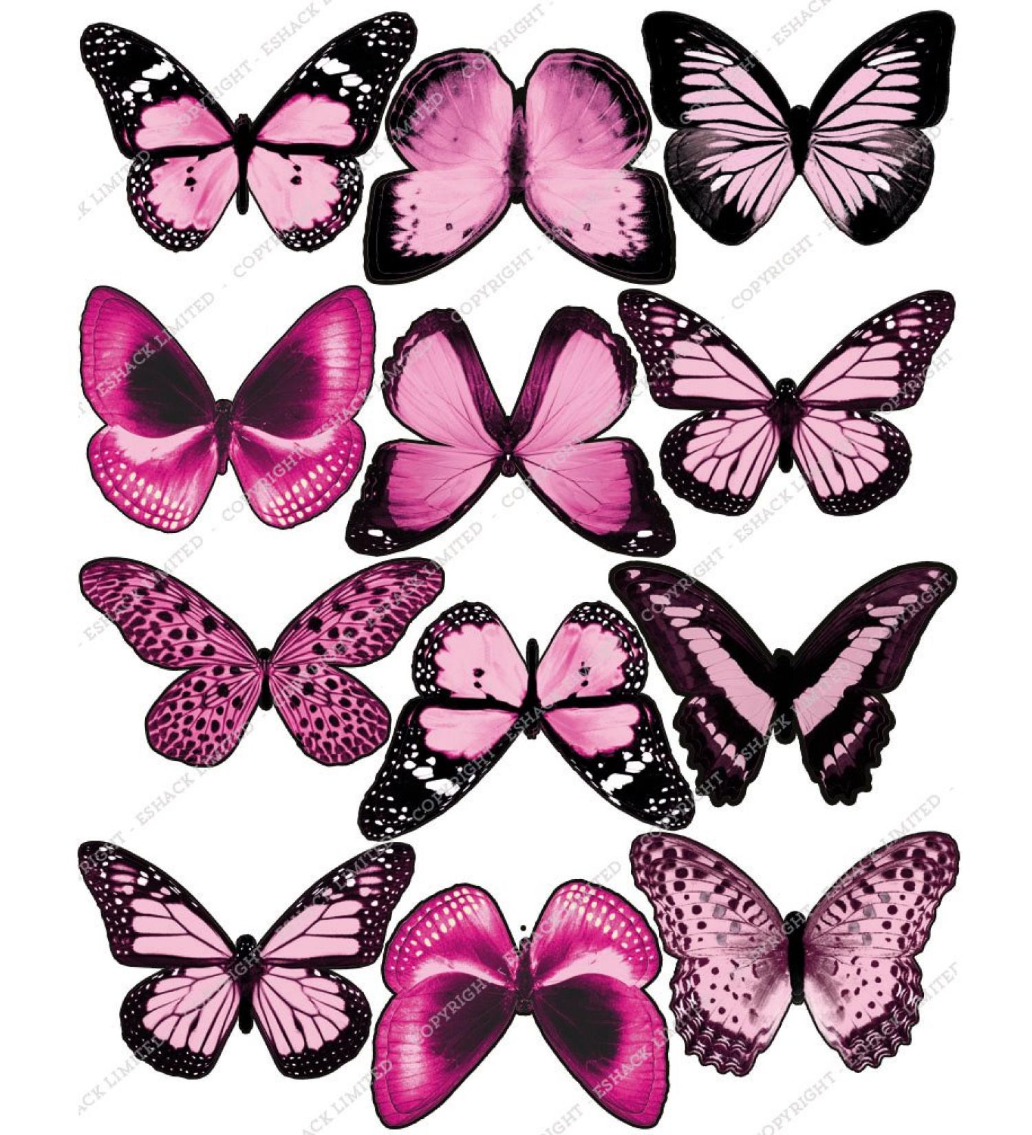 Cakeshop 12 x Pre-Cut Edible Butterfly Decorations Light Pink - Buy Online on GoSupps.com