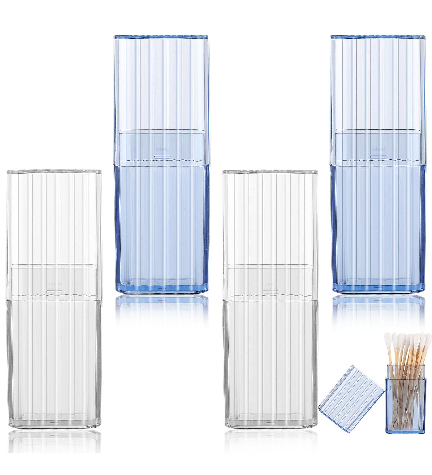 Portable Dental Floss Picker Container | Travel Tooth Floss Dispenser & Makeup Storage Box - Small Transparent Design - Buy Online on GoSupps.com