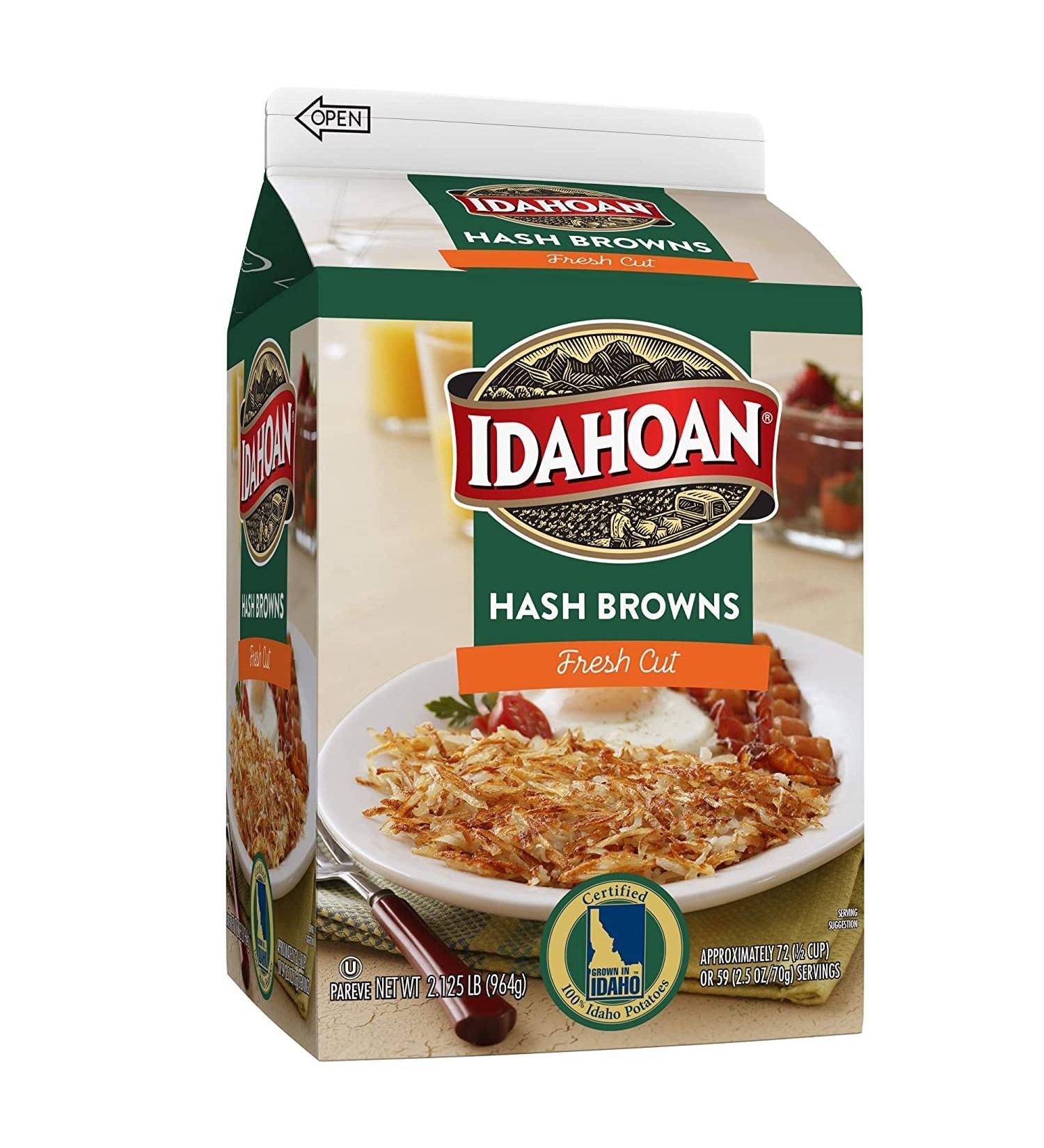 Idahoan Fresh Cut Premium Hash Browns (1 Carton) 2.12 Pound (Pack of 1)