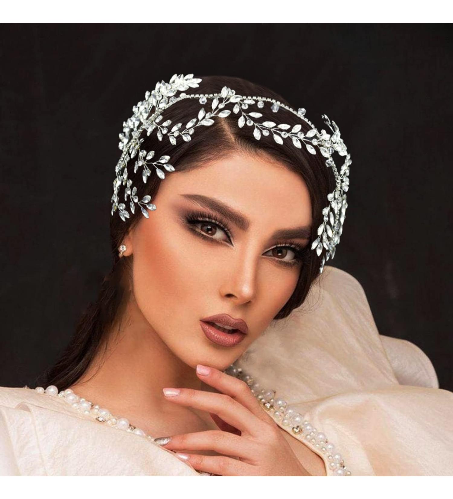 LOVFOIVER Bridal Rhinestone Headband - Wedding Hairpiece for Bride - Buy Online on GoSupps.com