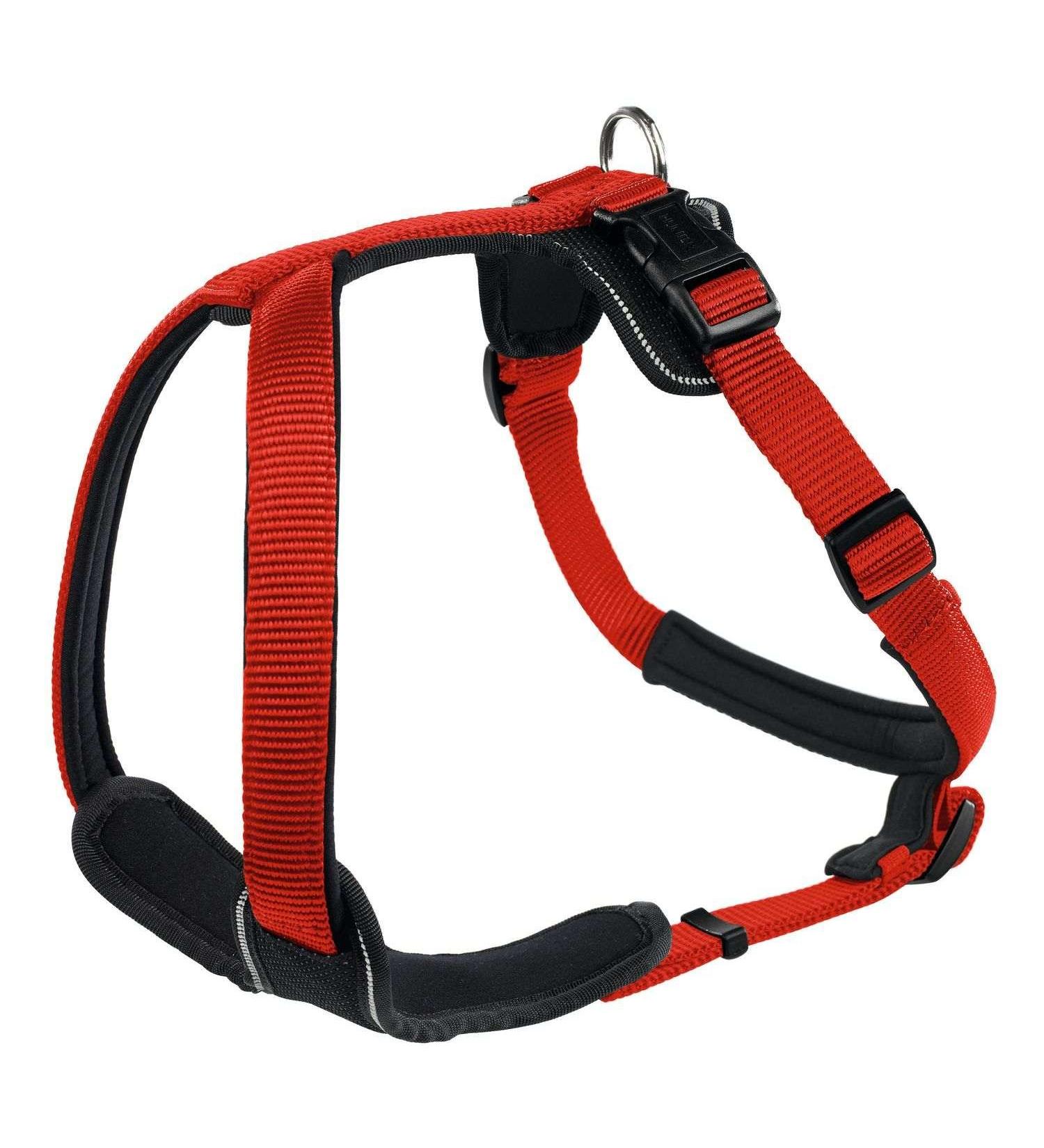 HUNTER NEOPRENE dog harness nylon padded with neoprene M/1 53 - 65 cm red/black red/black 53 - 65 cm