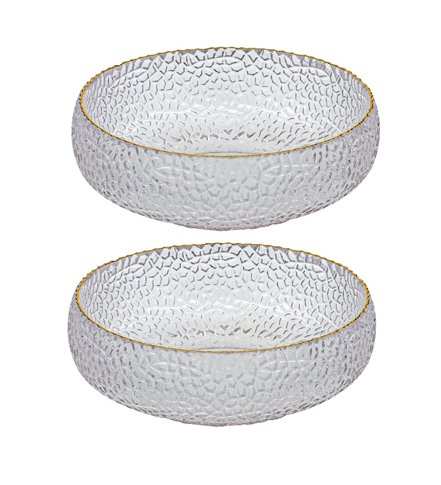 Salad Bowl Glass Salad Bowl Dessert Bowl Fruit Salad Bowl Pileup Circular Glass Grain Bowl Bowl of Transparent Kitchen Bowl (2 Colors) Pasta Bowls(Color:B) (A) - Buy Online on GoSupps.com