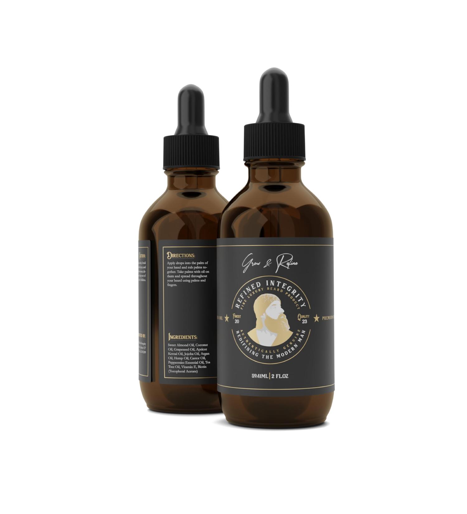 Premium Men's Beard Growth Oil - Natural Tea Tree Jojoba Hemp & Coconut - Biotin Infused | 2 fl oz | Fast International Shipping - Buy Online on GoSupps.com