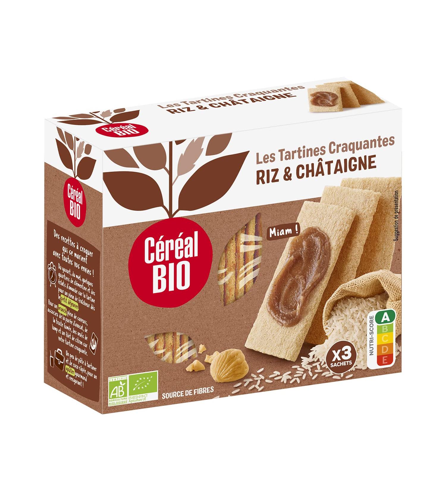 Organic Cereal Crispy Chestnut Rice Toast - Organic and Vegan - Source of Fiber - Ideal for Breakfast - 145g - 207393 - Buy Online on GoSupps.com