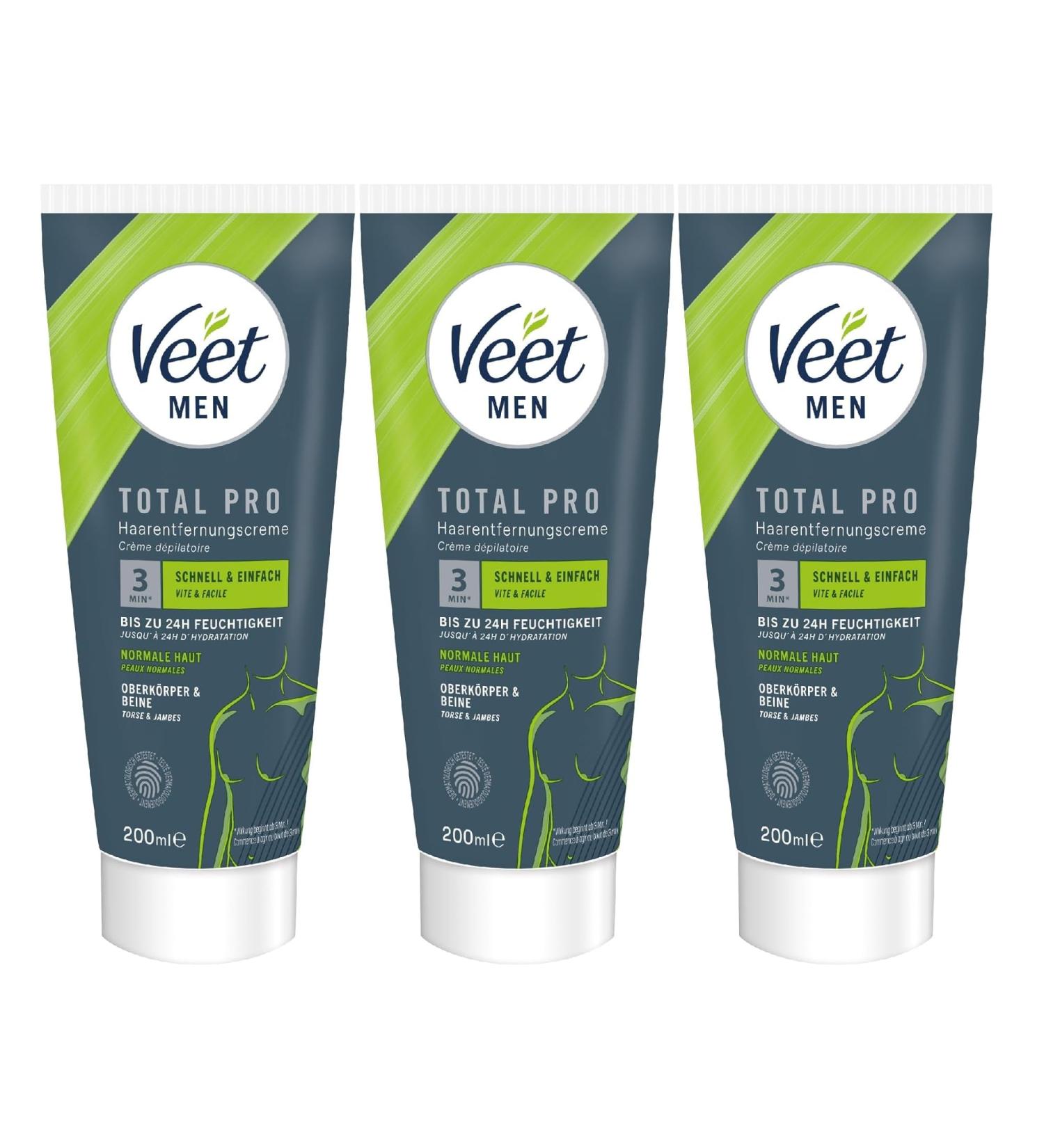 Veet For Men Hair Removal Cream for Men 200ml x 3 Tubes - Buy Online on GoSupps.com
