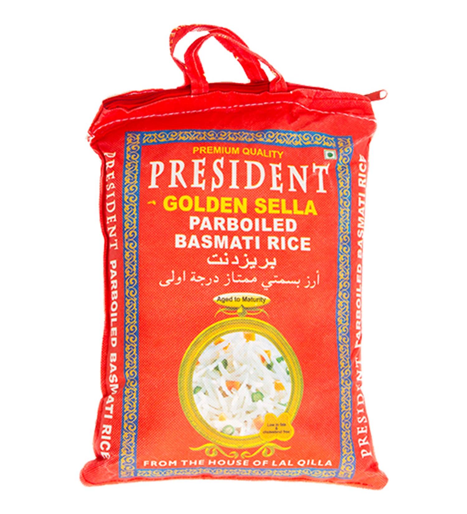 KMI impex President Golden Sella Basmati Rice 10 kg - Buy Online on GoSupps.com