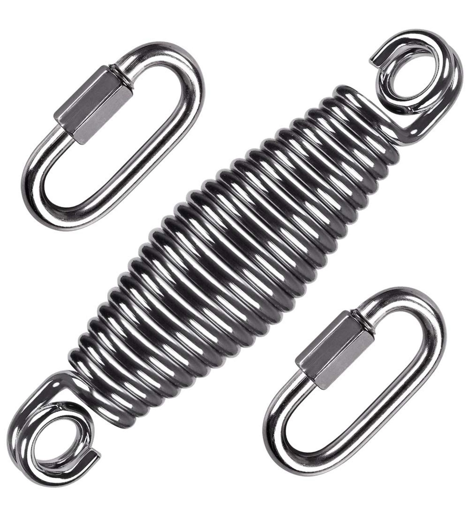 SELEWARE Heavy Duty Spring for Punching Bag Hanging Kit - Up to 180 lbs - Conical Shape & Double Ring Design - Includes Carabiners - Buy Online on GoSupps.com