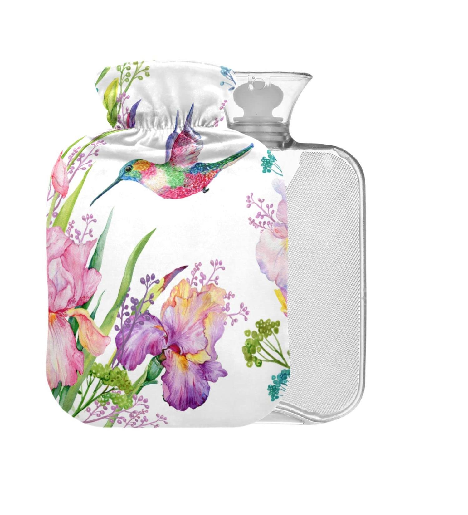 Hummingbird Iries 2L Hot Water Bottle - BPA-Free Large Heated Bag for Pain Relief Headaches Neck & Shoulders - Ideal for International Shipping - Buy Online on GoSupps.com