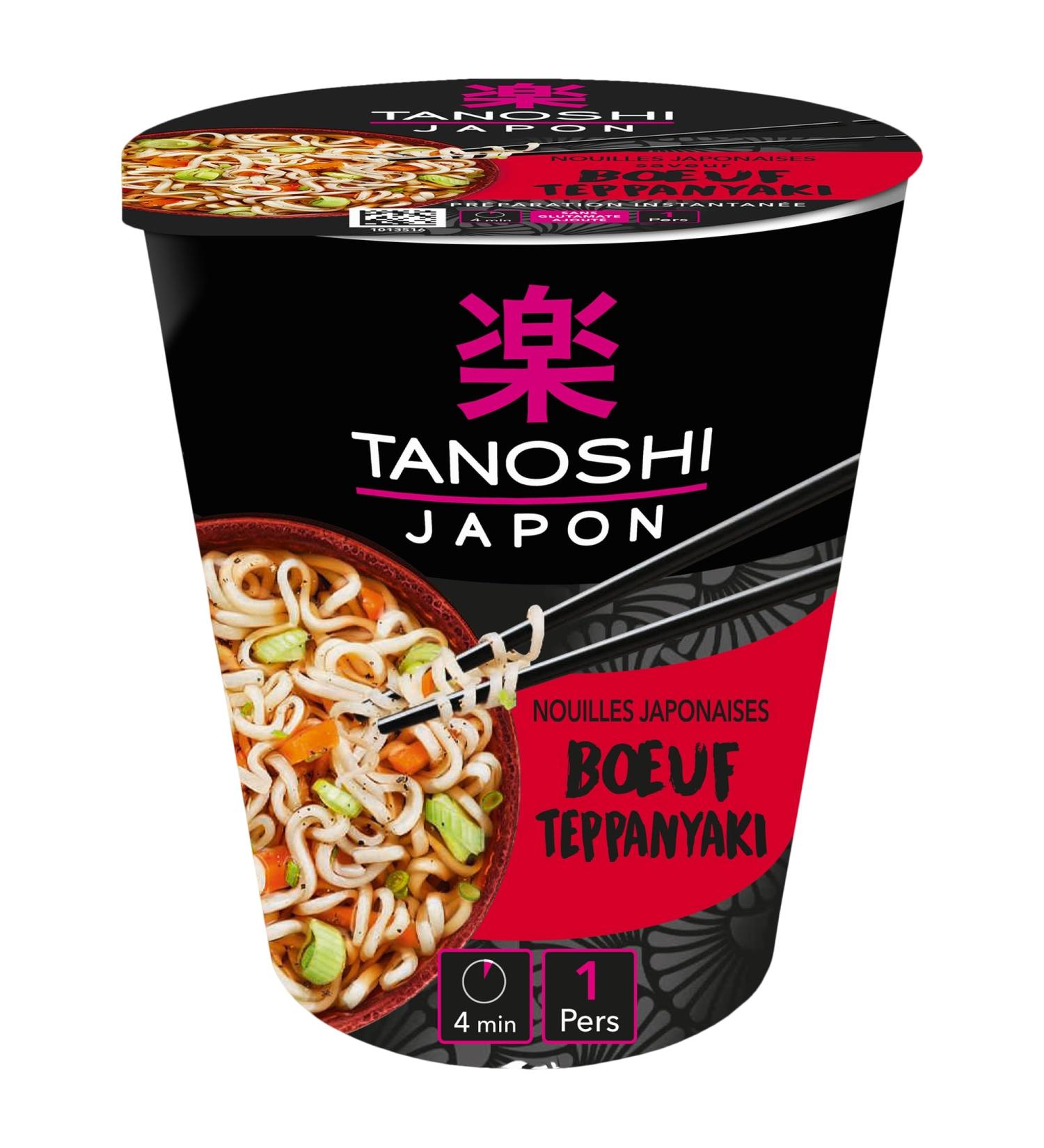 TANOSHI - Cup Instant Noodles Beef Teppanyaki - Instant Japanese Noodles - 1 Person - 65g - Buy Online on GoSupps.com