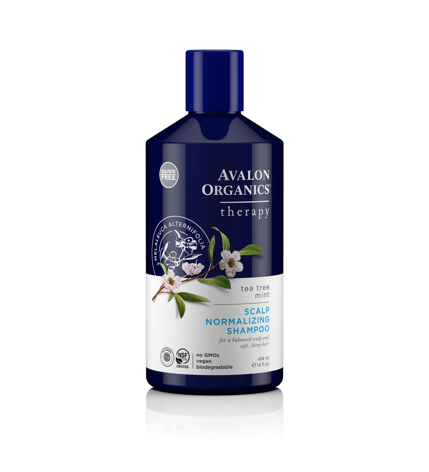 Avalon Organics Tea Tree Mint Scalp Normalizing Shampoo - 14 Oz | Natural Hair Care & Organic Ingredients - Buy Internationally - Buy Online on GoSupps.com