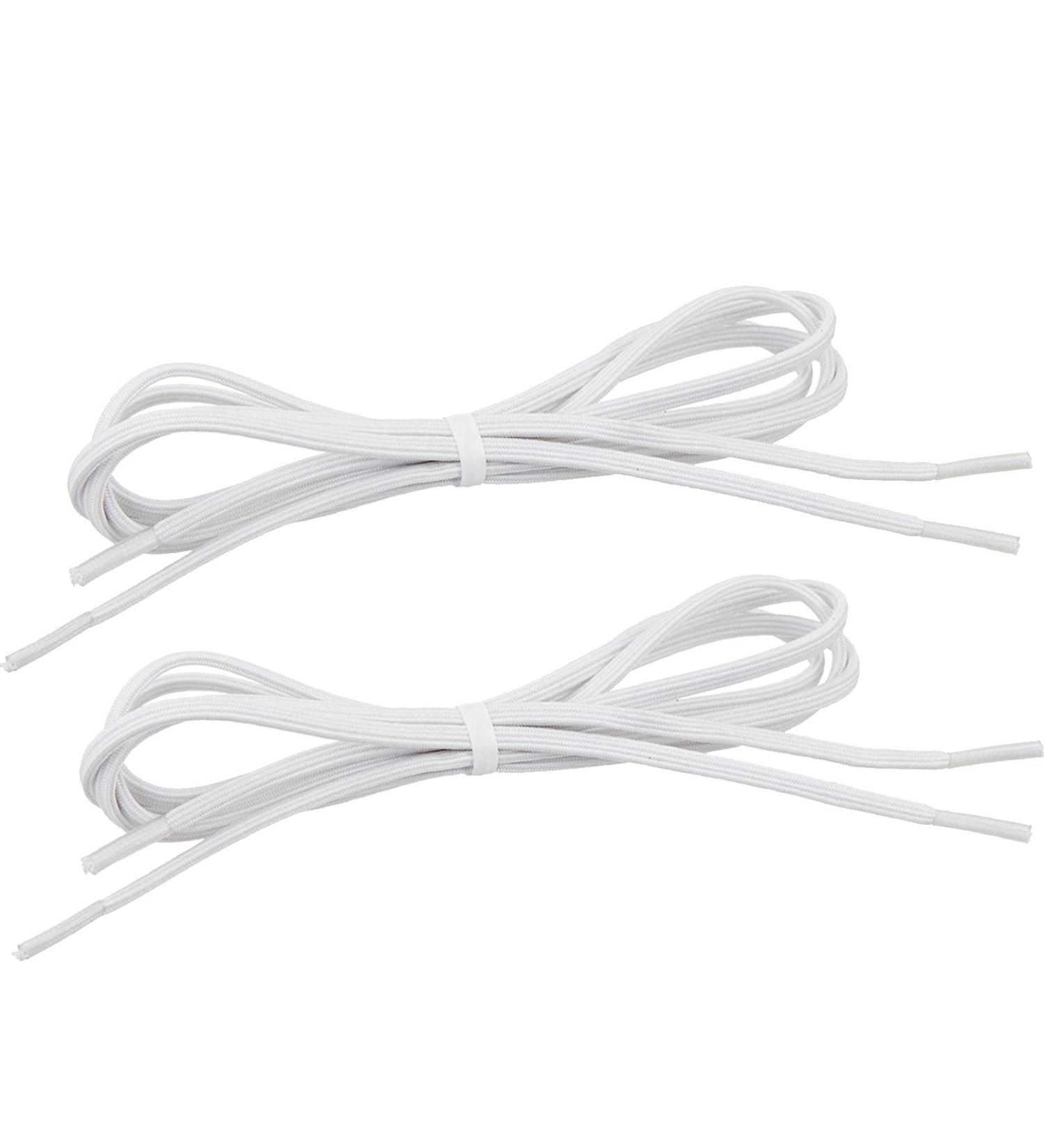 Sammons Preston Tylastic Shoelaces, White, 36" Long x 5/16" Wide, Strong Elastic No-Tie Shoe Laces Create Easy Slip-On Shoes & Give Good Support, Adaptive Dressing, Aid to Activities of Daily Living