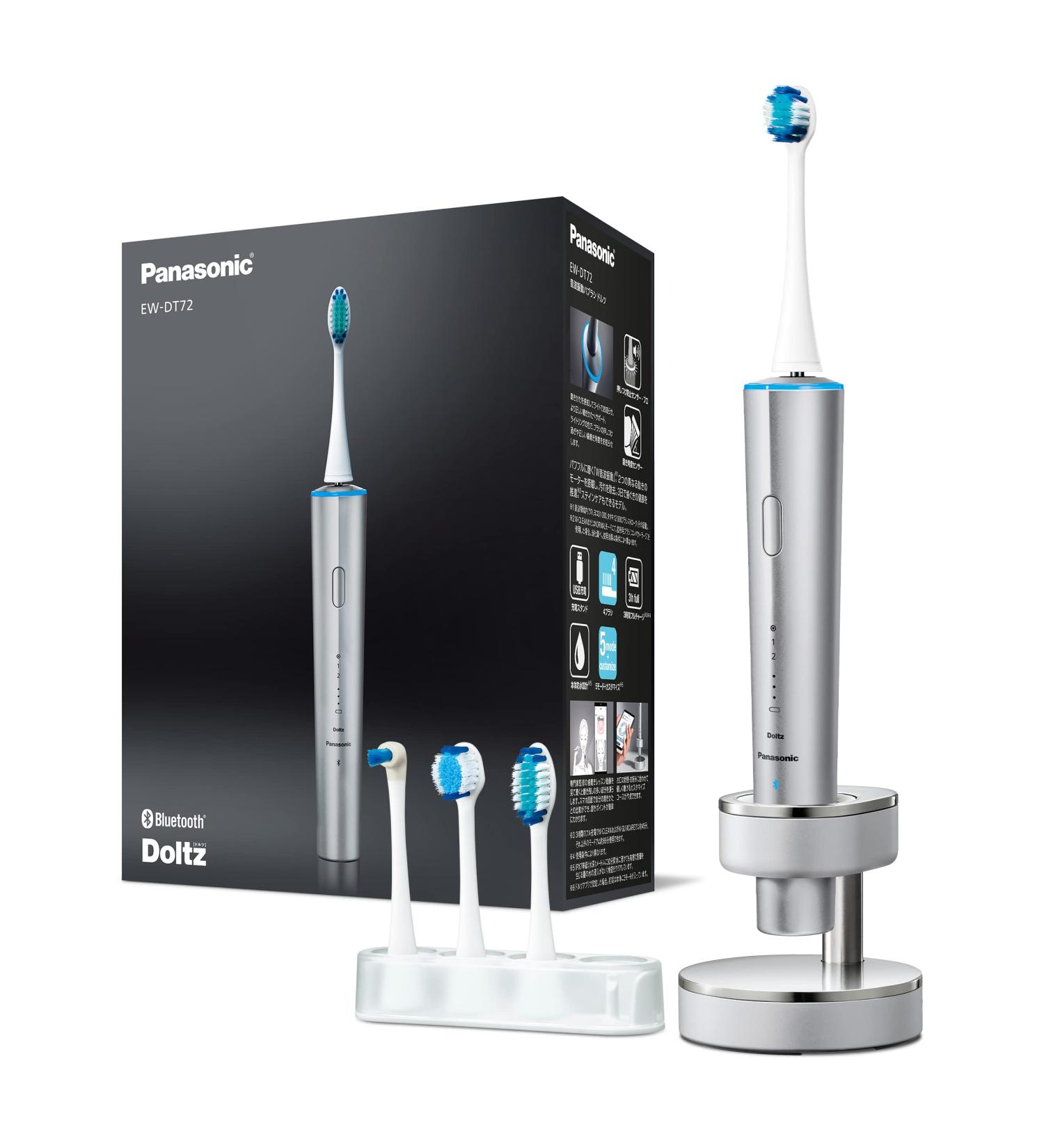 Panasonic EW-DT72-S Doltz Top Model Silver Electric Toothbrush with Bluetooth - 2022 Release | Japan Import - Buy Online on GoSupps.com