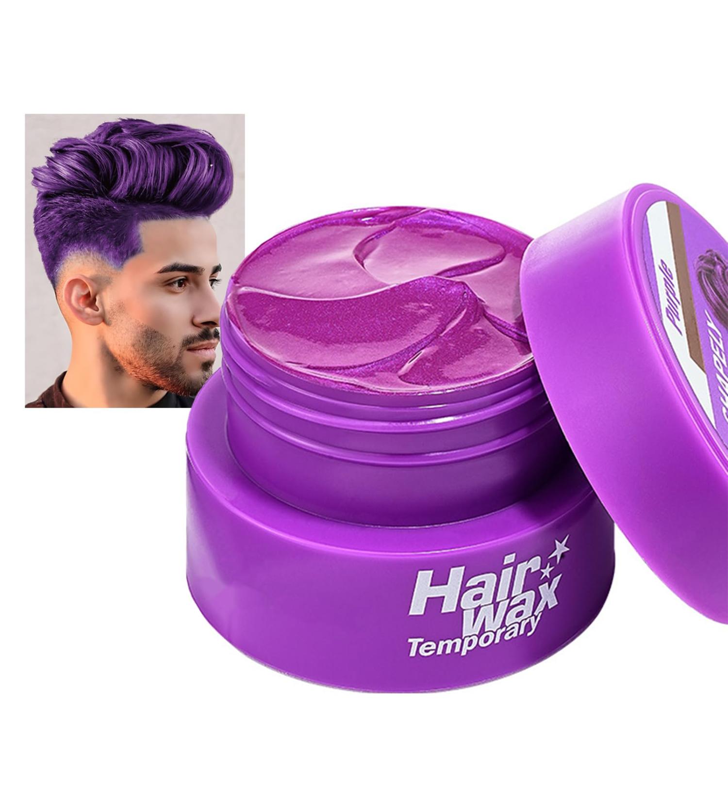 EONFAVE Purple hair color temporary hair color 60 ml purple styling hair tint wax for men and women instant hair cream mud natural hairstyle pomade hair dye hair wax for parties lilac 80 g 1er Pack - Buy Online on GoSupps.com