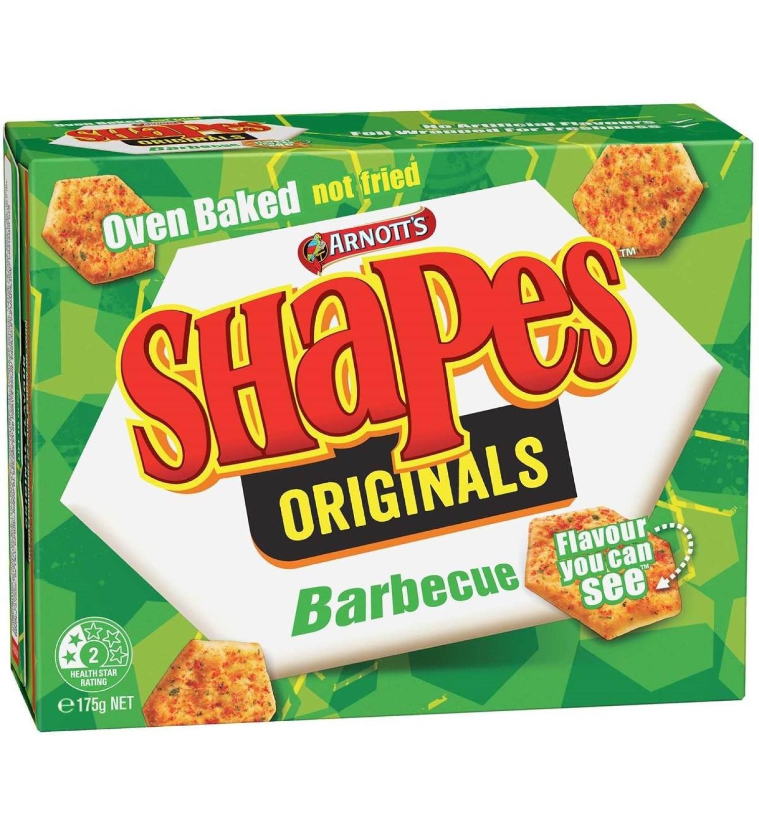 Australian Arnott's Shapes Crackers Barbecue BBQ 175gram