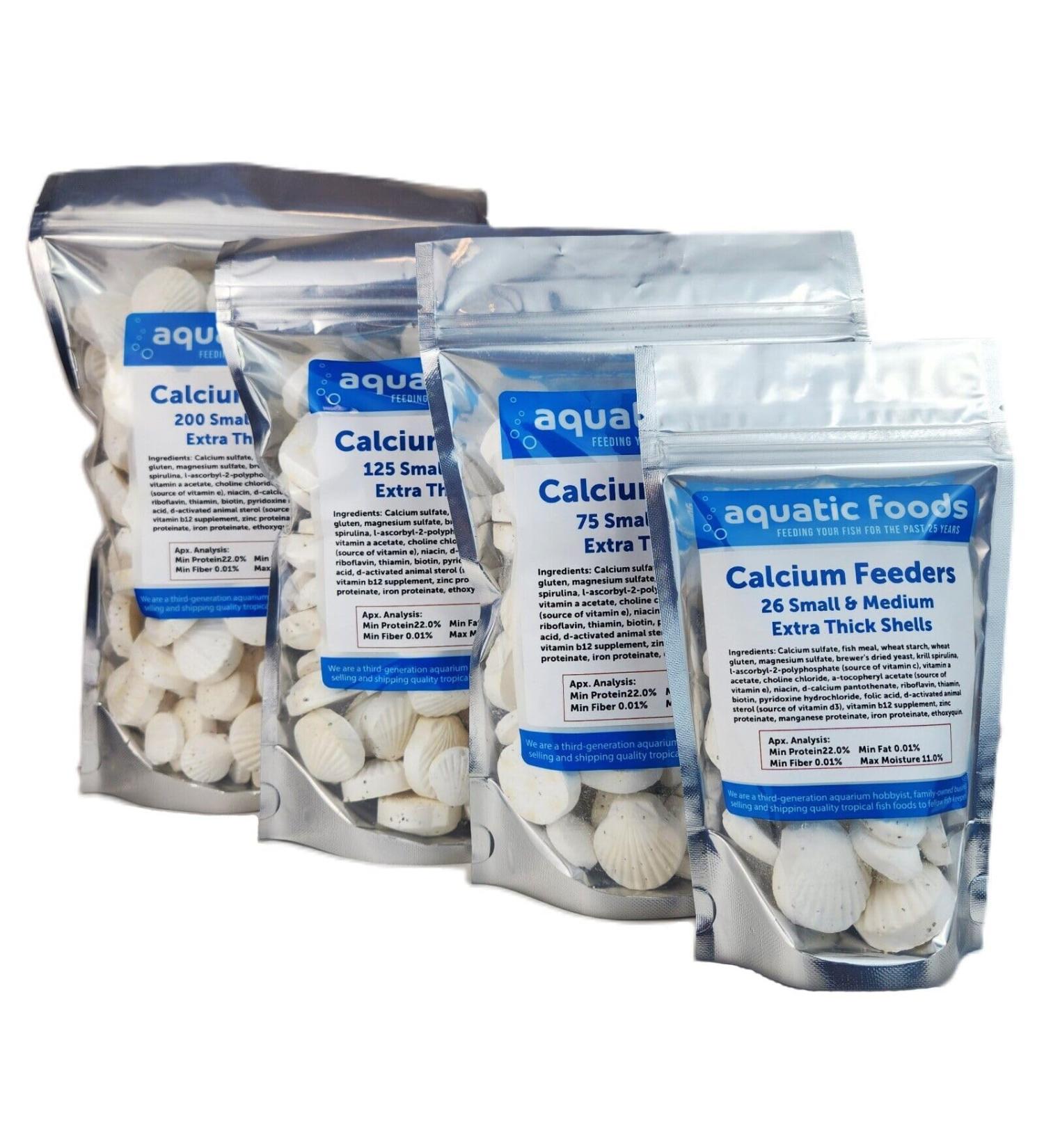 Aquatic Foods Inc. Calcium Feeder Small & Medium Shells. Extra Thick Shells for Shrimp Snails Crabs Crayfish Hermit Crabs and All Tropical Fish 200 Count Bag 200 Count (Pack of 1) - Buy Online on GoSupps.com