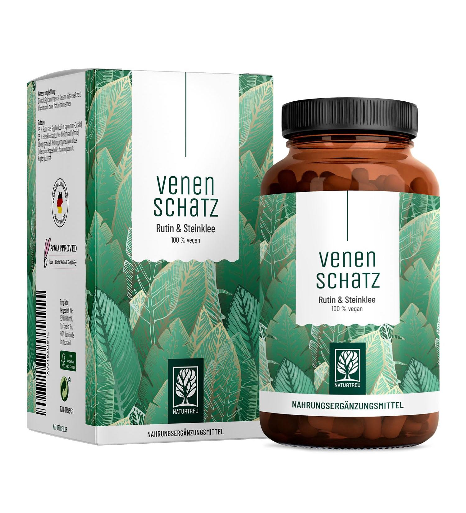 Ruting Stone Clover Complex 120 Capsules - High Dose 500mg Rutin & 394mg Stone Clover - Vegan Vein Support Alternative to Venel Tablets - Buy Online on GoSupps.com