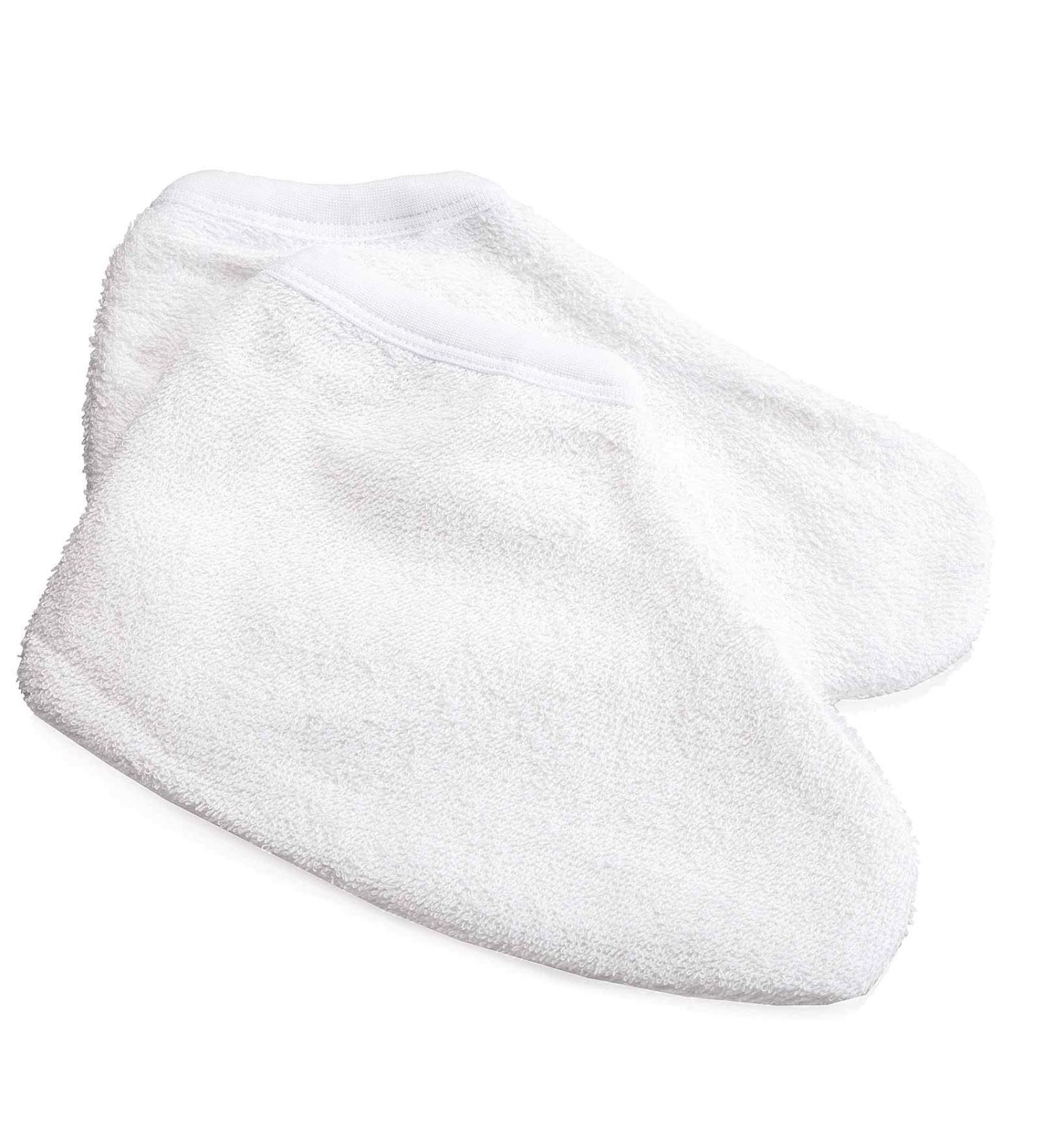 Terry cloth paraffin socks warm socks white 1 pair