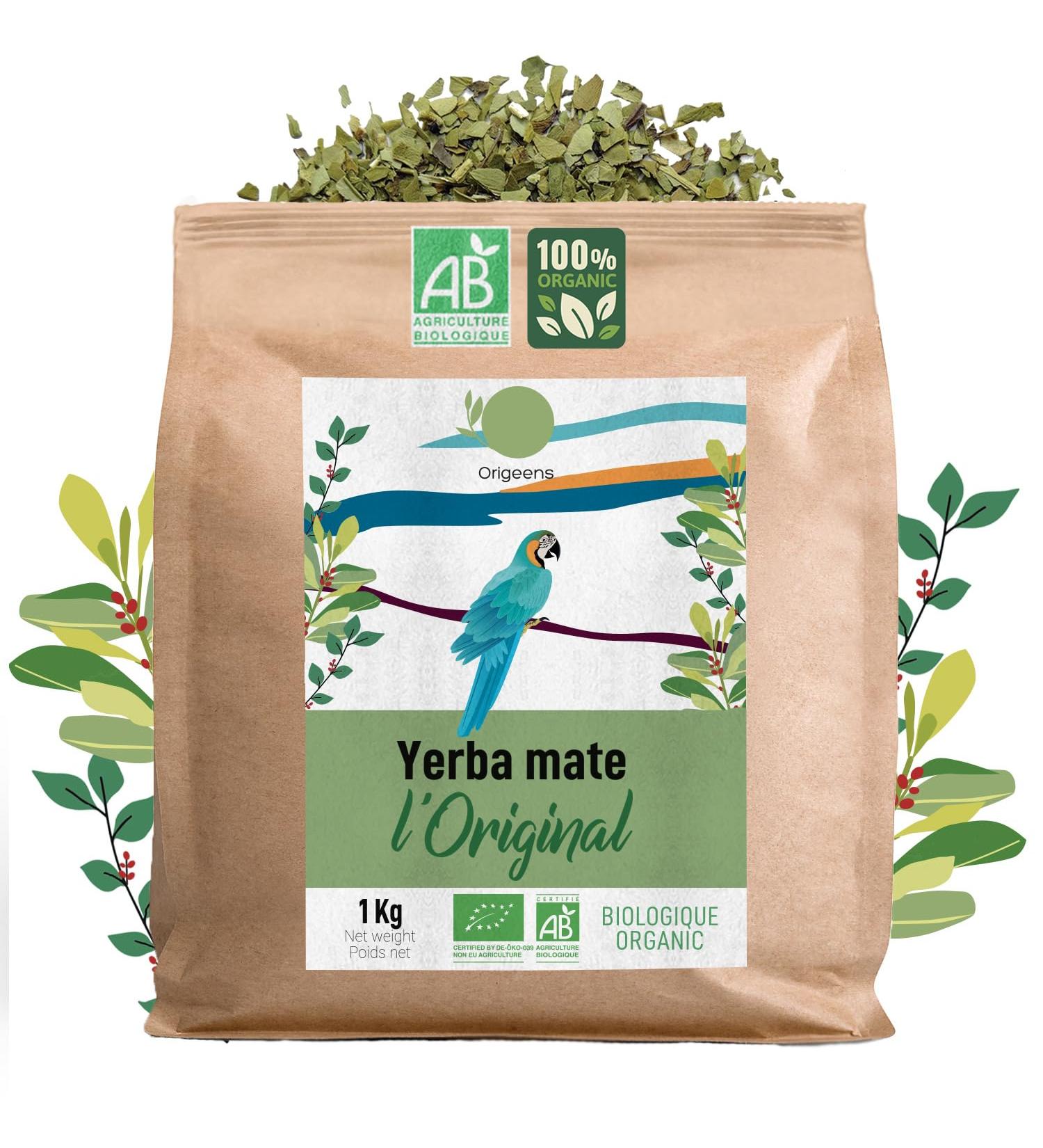 Origeens Organic Yerba Mate 1kg | Unsmoked Leaf, Stem-Free, Energizing Detox Tea | 1kg Pack - Buy Online on GoSupps.com