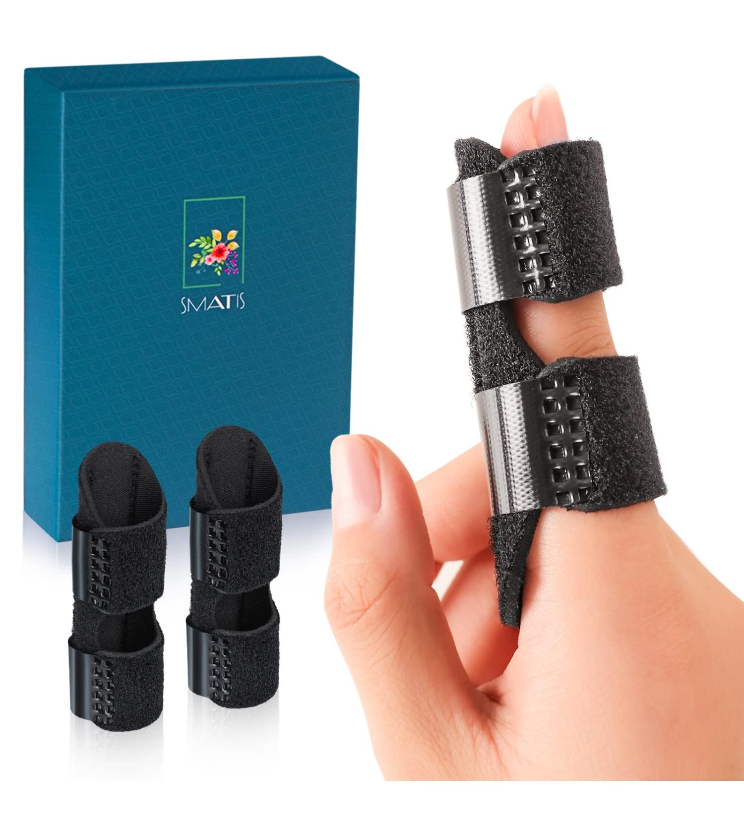 SMATIS Trigger Finger Splint - Adjustable Brace for Arthritis Pain - Set of 2 Finger Splints - Support for Index, Middle, and Ring Fingers - Buy Online on GoSupps.com