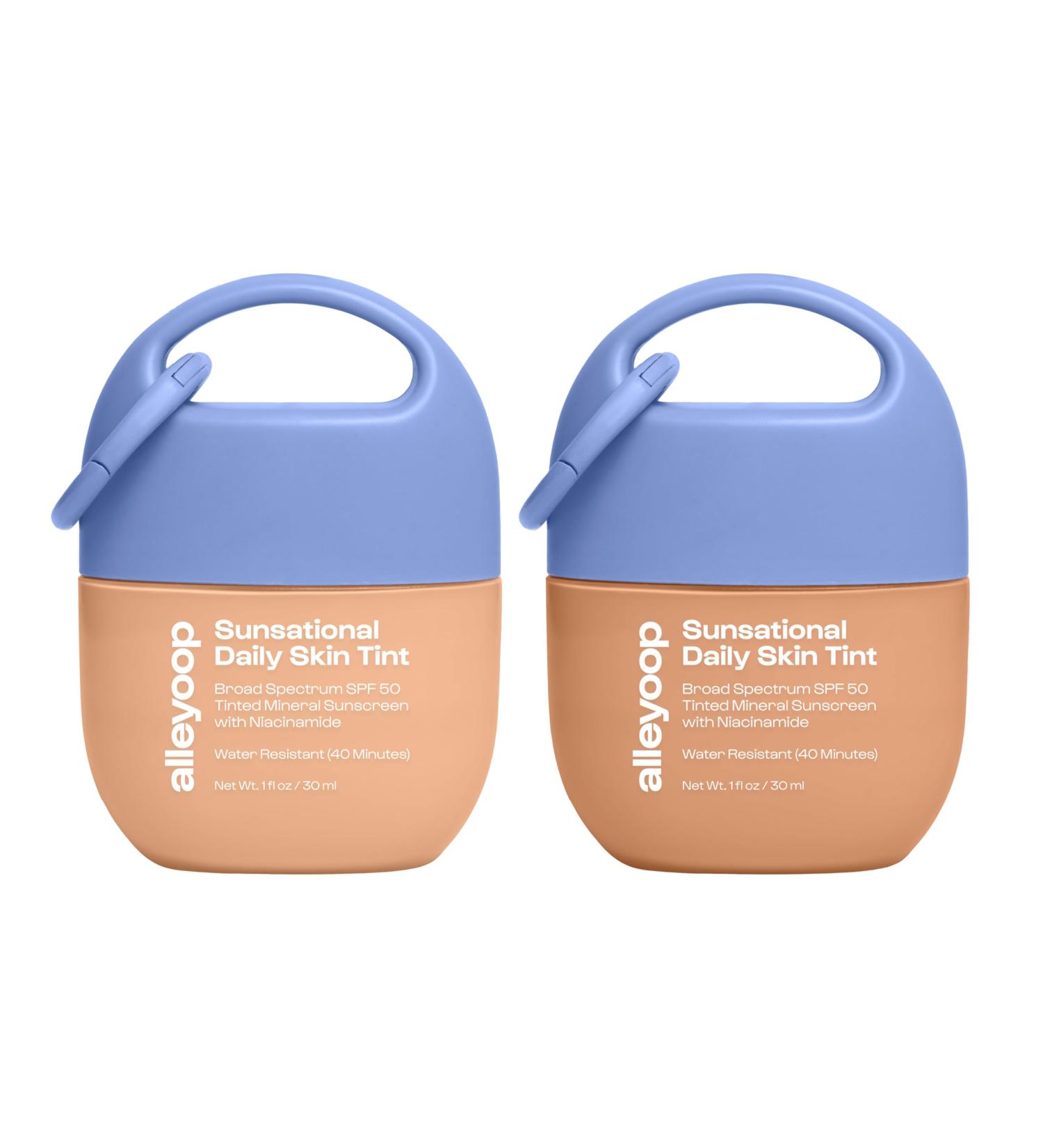 Alleyoop Sunsational Tinted Moisturizer SPF 50 Duo 100% Mineral Face Sunscreen in Sunrise & Beam for Hydrating Coverage - Buy Online on GoSupps.com